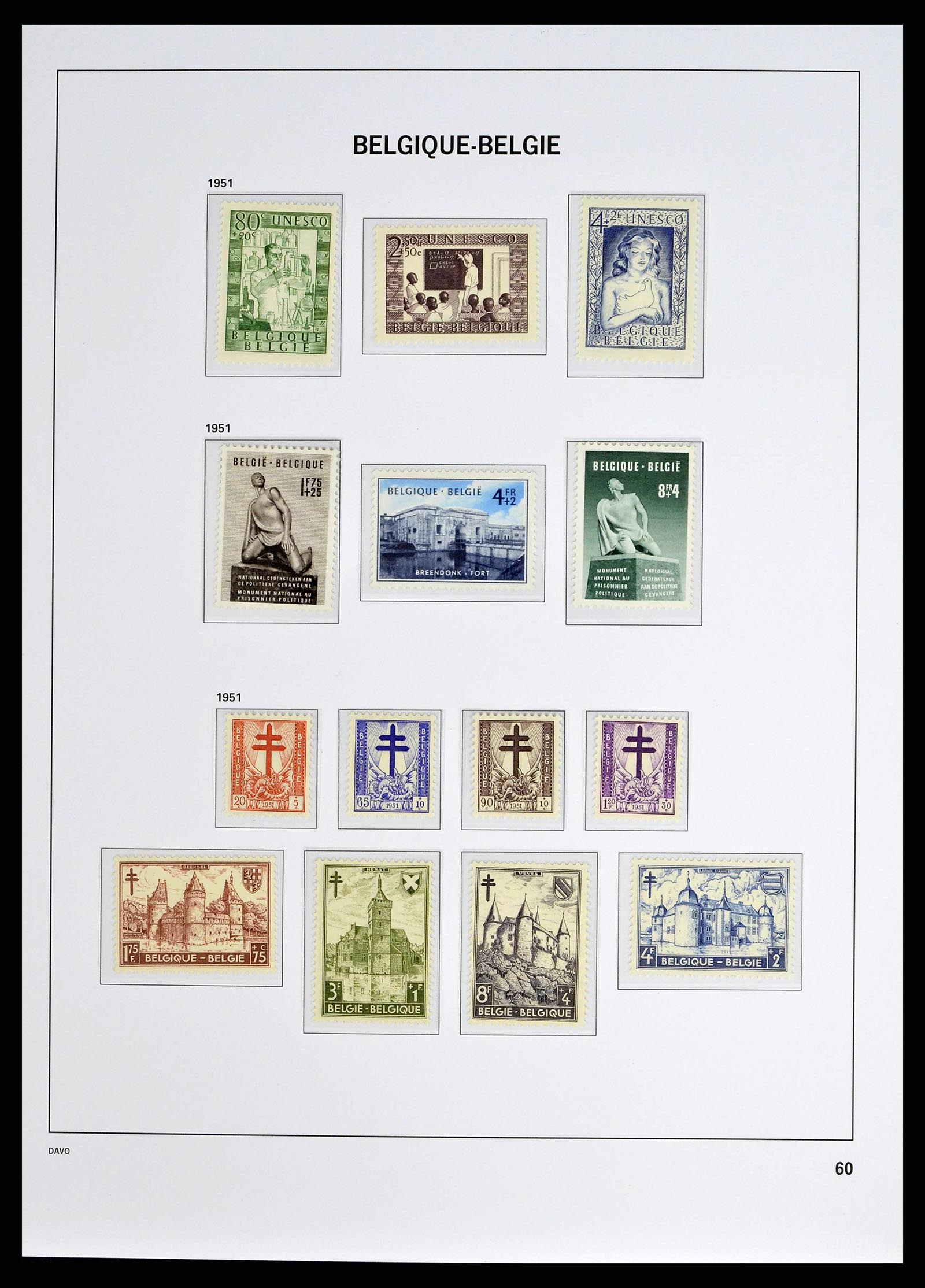 38525 0057 - Postzegelverzameling 38525 België 1911-1961.