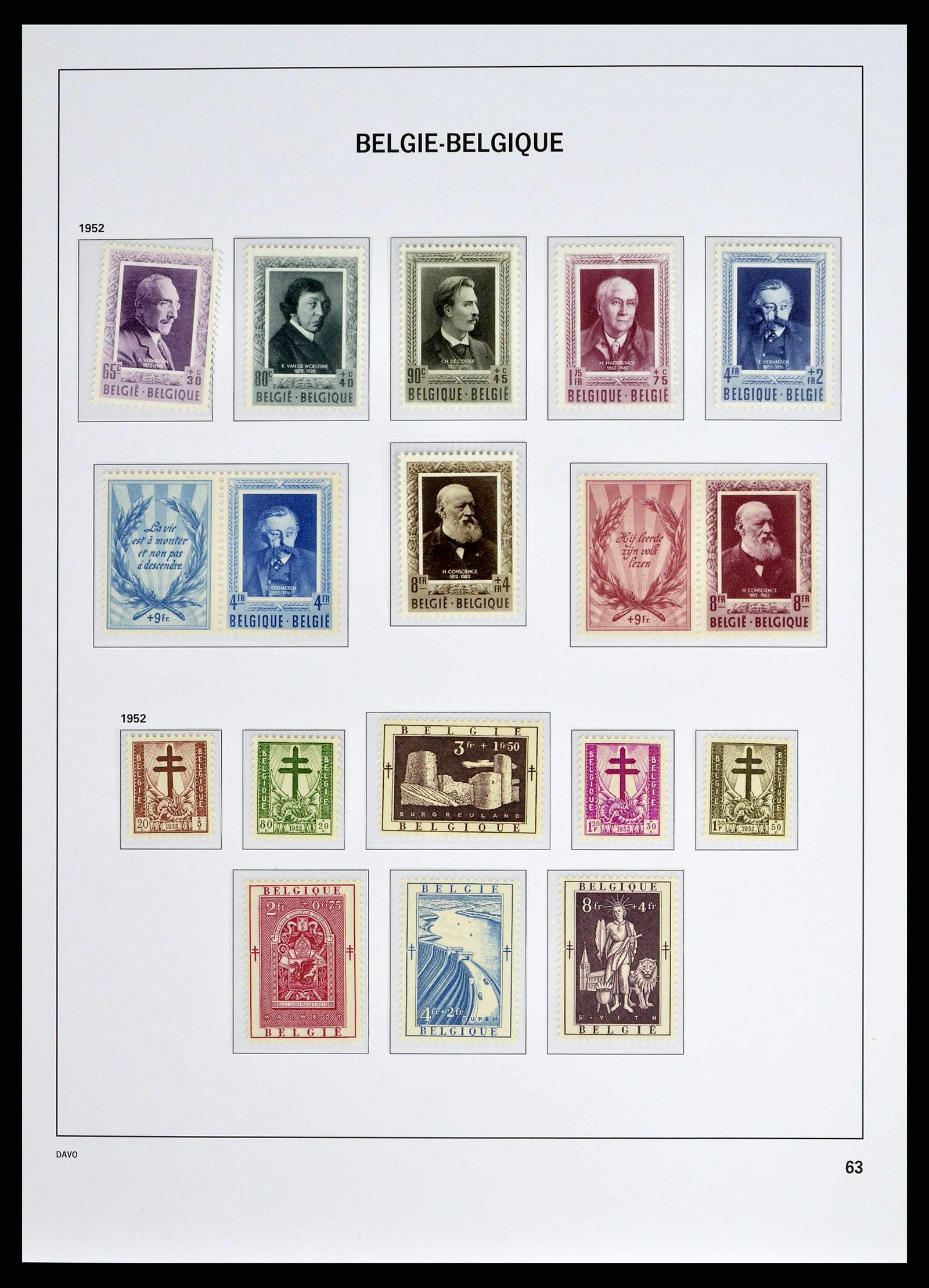38525 0060 - Postzegelverzameling 38525 België 1911-1961.