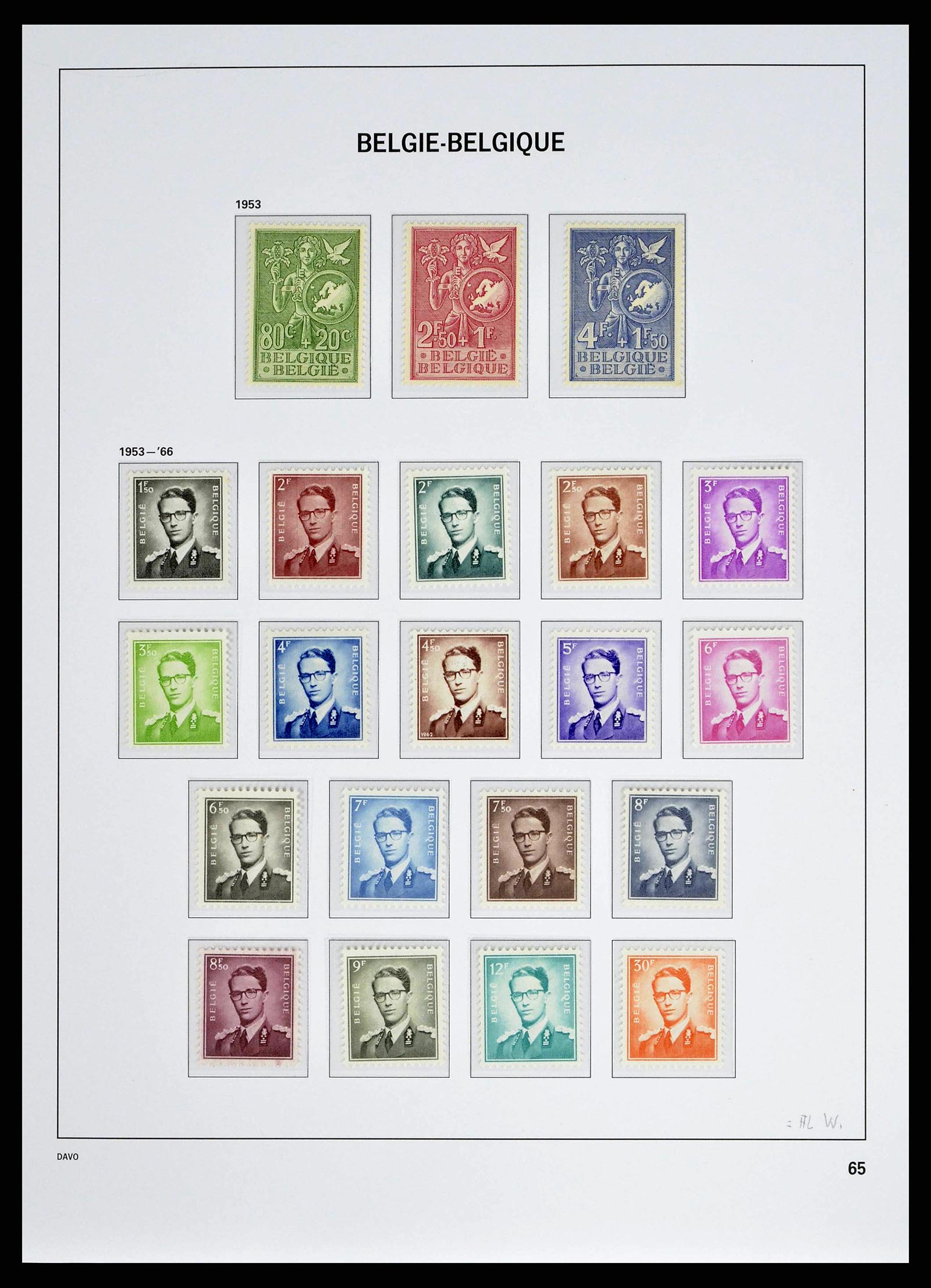 38525 0062 - Postzegelverzameling 38525 België 1911-1961.