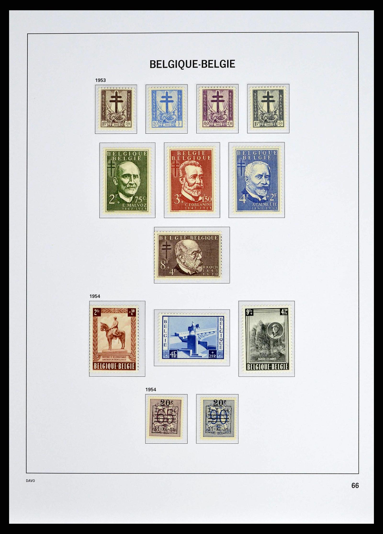 38525 0063 - Postzegelverzameling 38525 België 1911-1961.