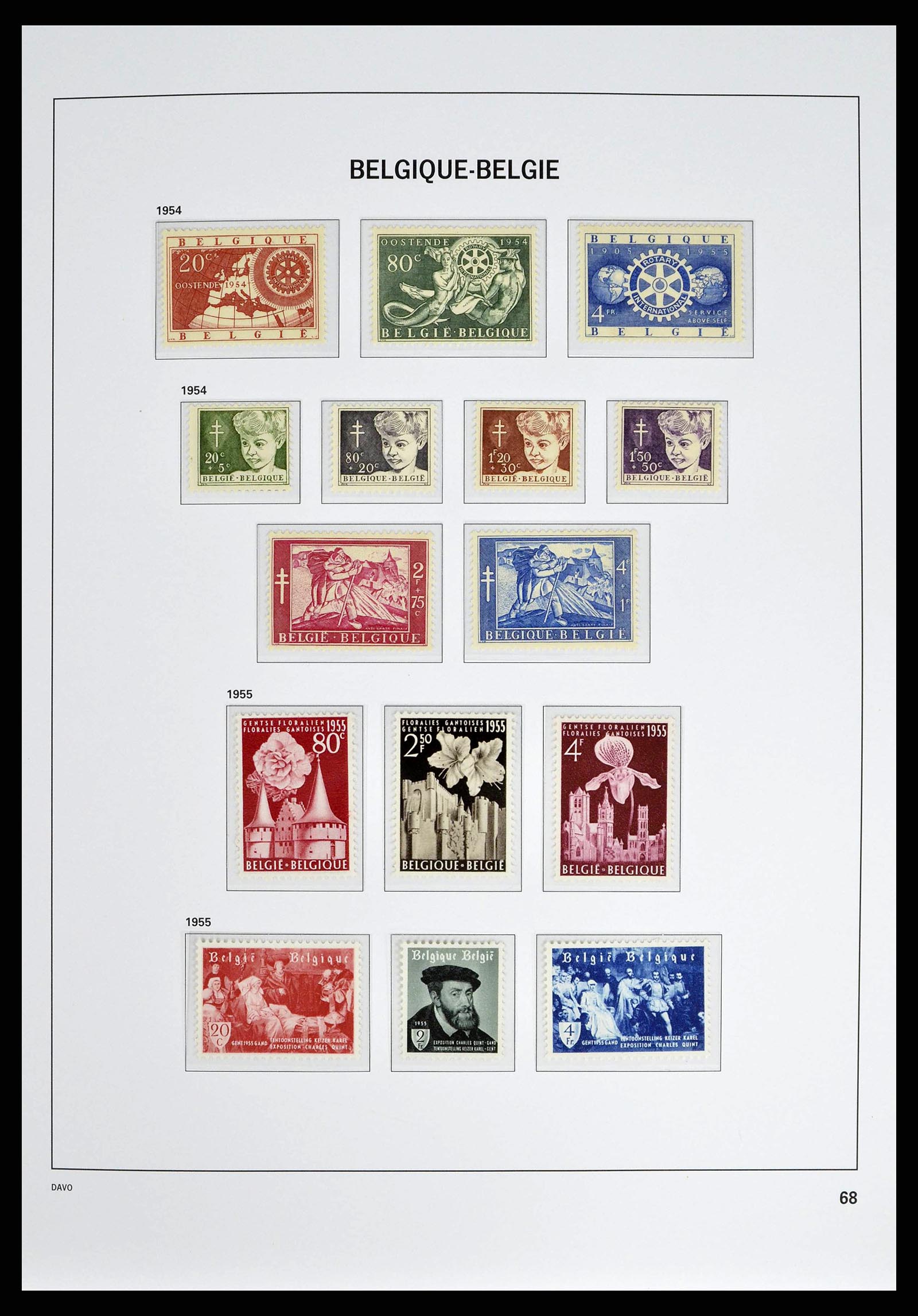 38525 0065 - Postzegelverzameling 38525 België 1911-1961.