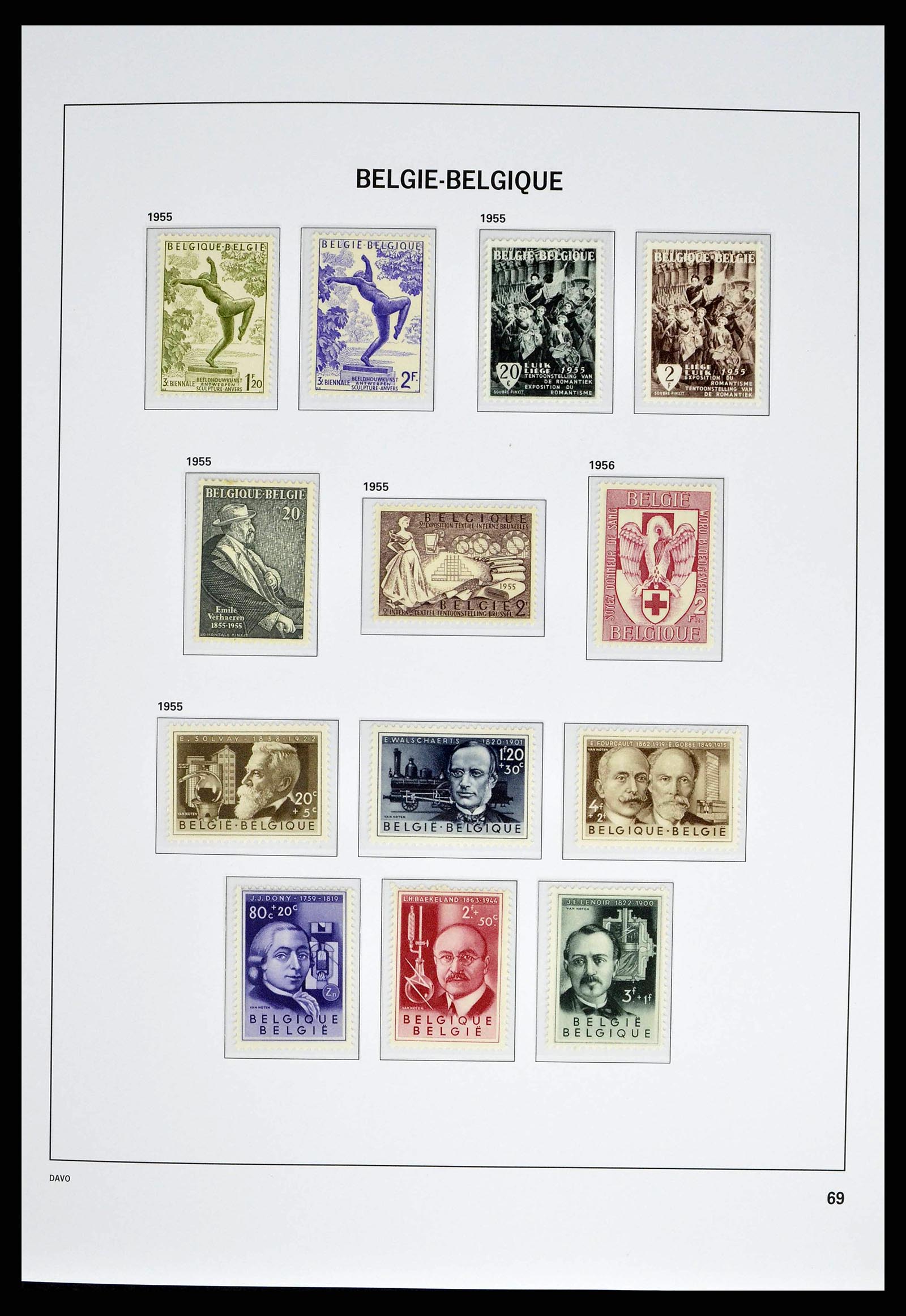 38525 0066 - Postzegelverzameling 38525 België 1911-1961.