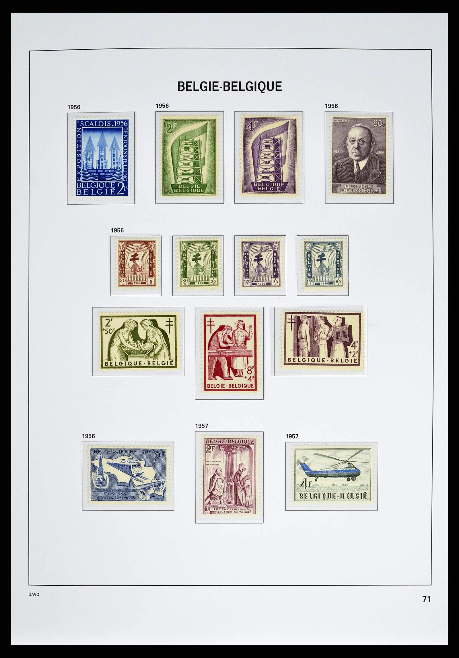 38525 0068 - Postzegelverzameling 38525 België 1911-1961.