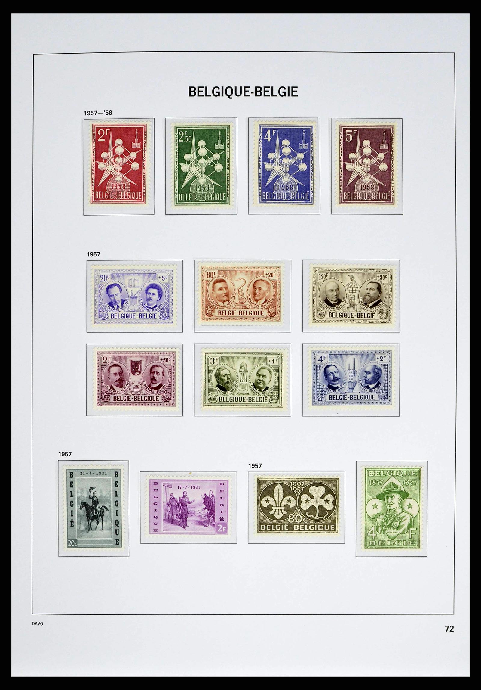 38525 0069 - Postzegelverzameling 38525 België 1911-1961.