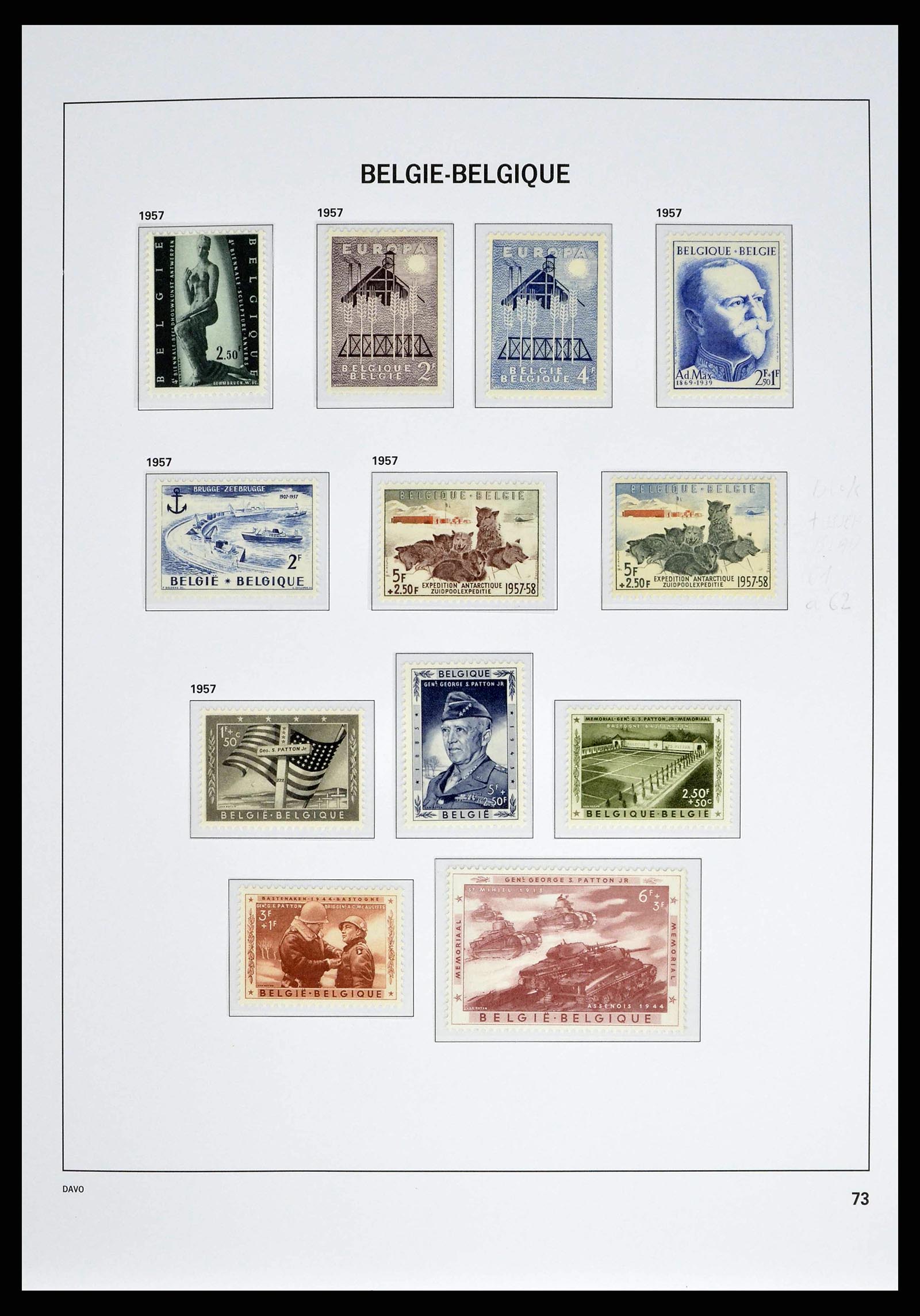 38525 0070 - Postzegelverzameling 38525 België 1911-1961.