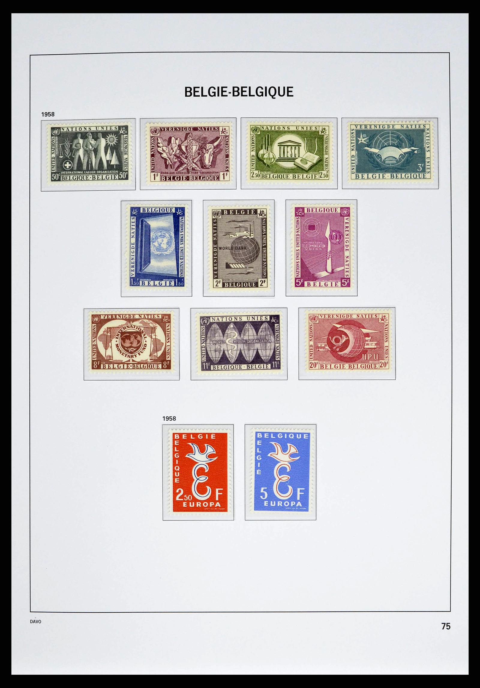 38525 0072 - Postzegelverzameling 38525 België 1911-1961.