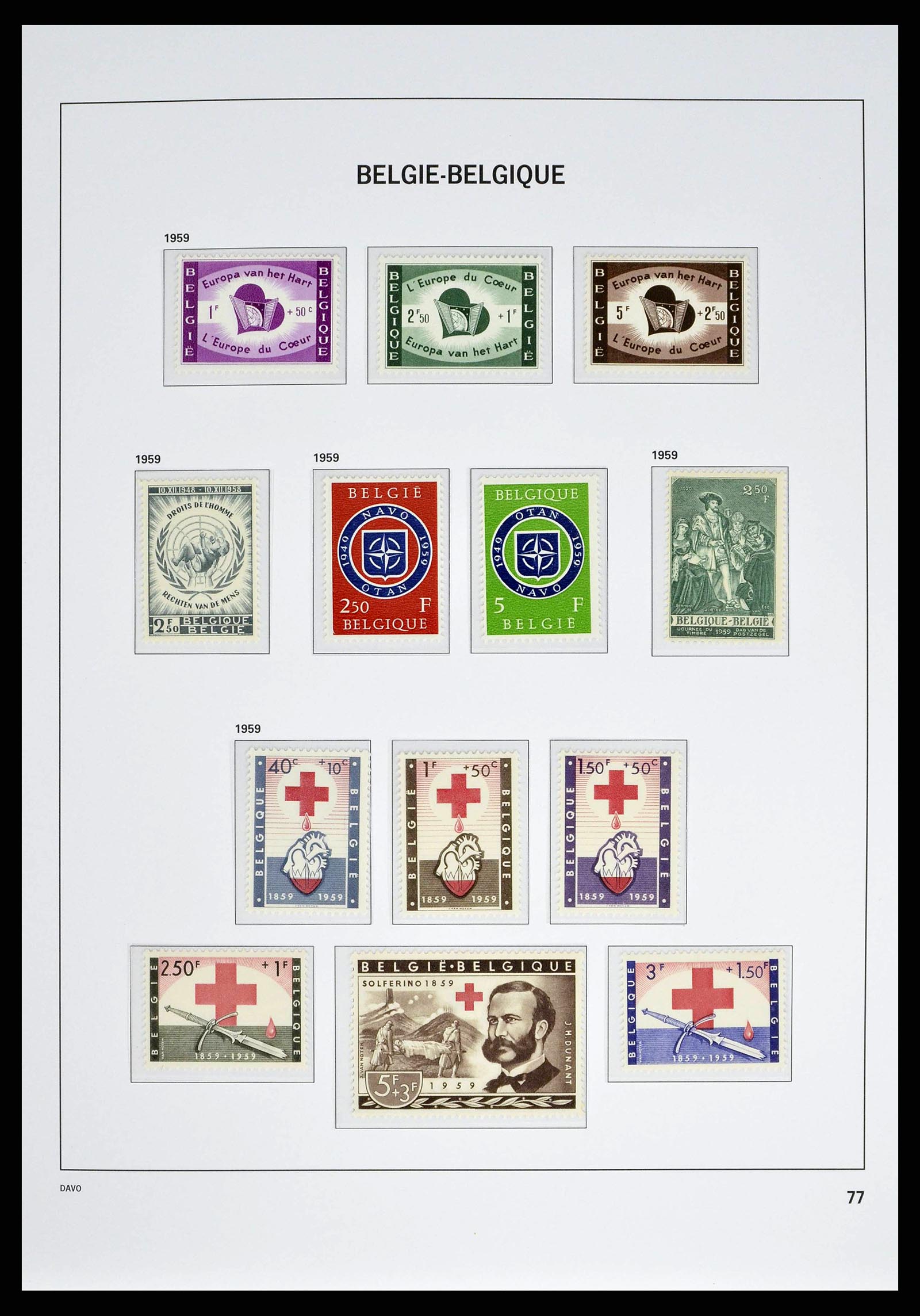 38525 0074 - Postzegelverzameling 38525 België 1911-1961.
