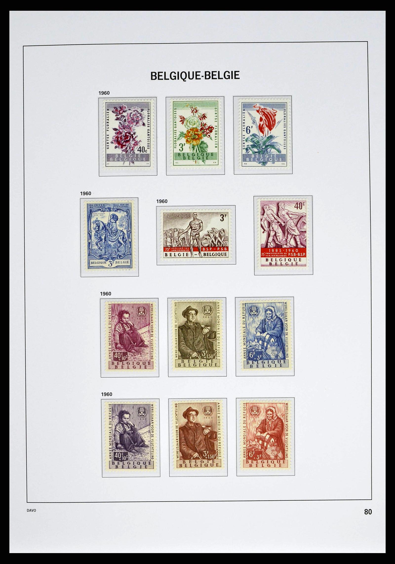 38525 0077 - Postzegelverzameling 38525 België 1911-1961.