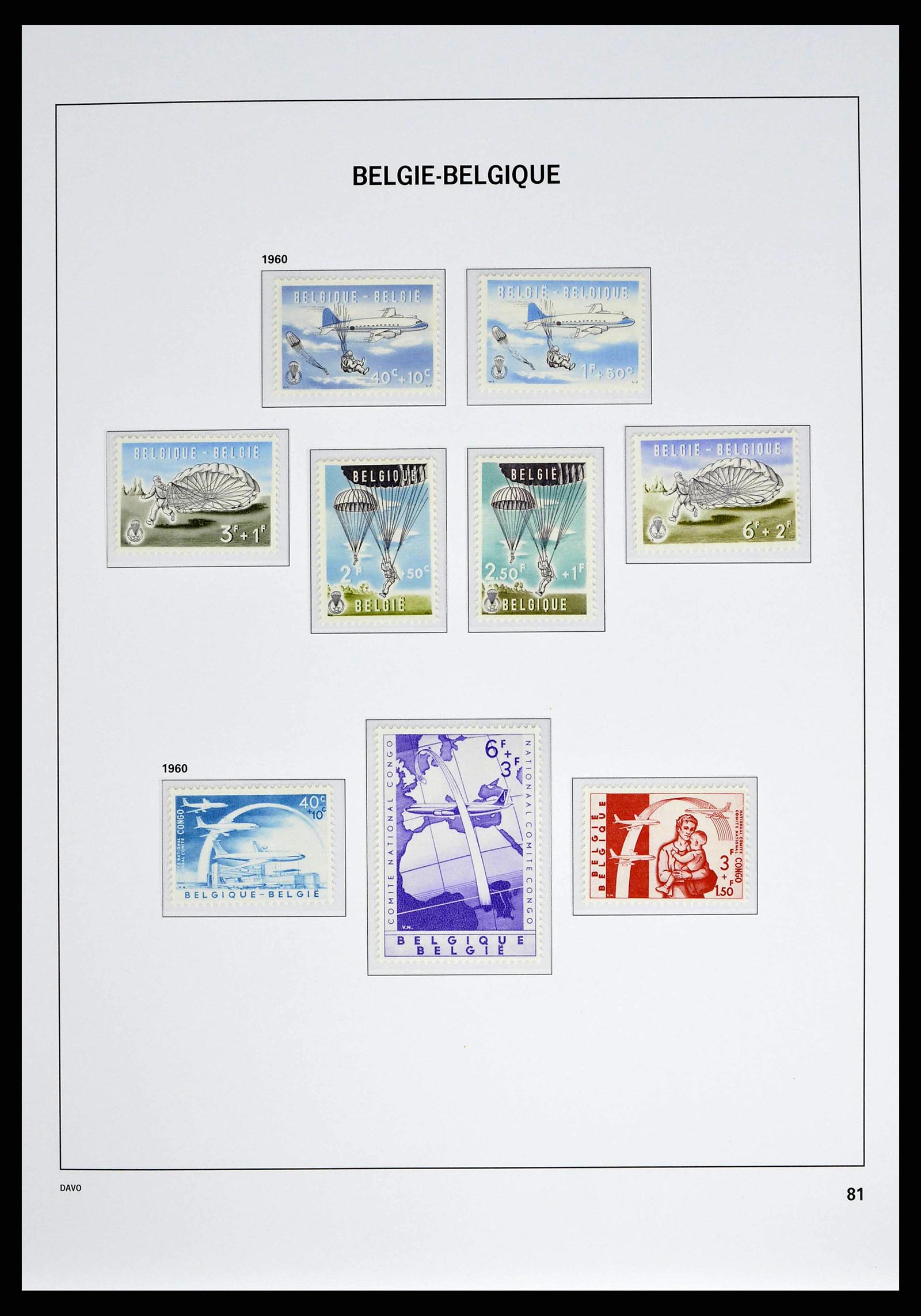 38525 0079 - Postzegelverzameling 38525 België 1911-1961.