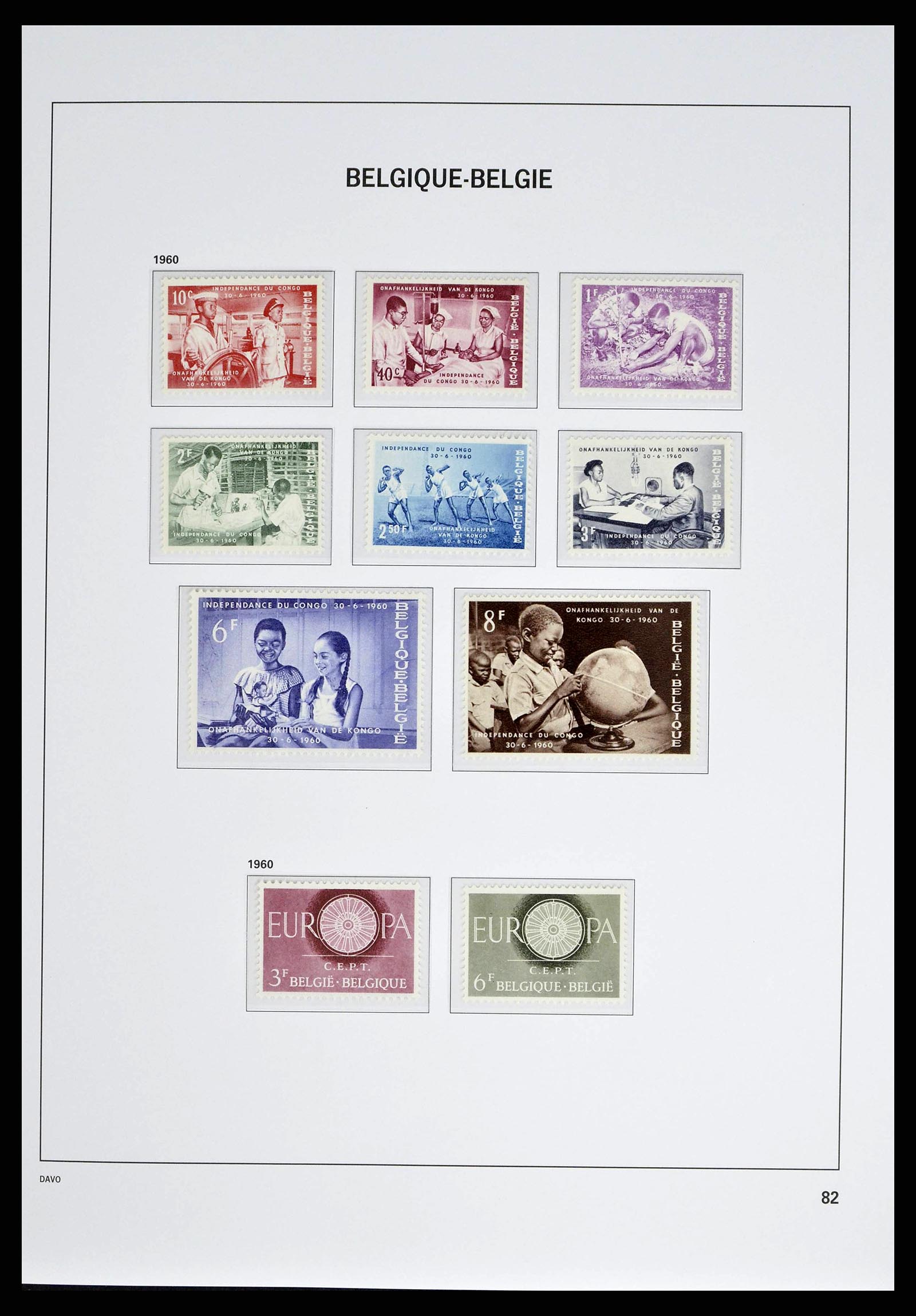 38525 0080 - Postzegelverzameling 38525 België 1911-1961.
