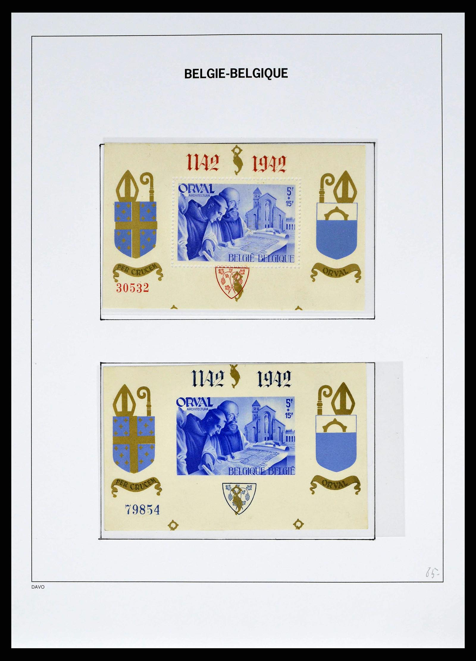38525 0103 - Stamp collection 38525 Belgium 1911-1961.