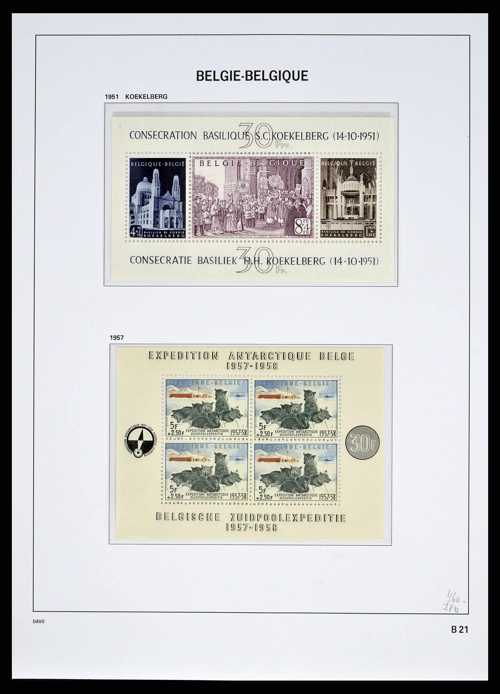 38525 0106 - Postzegelverzameling 38525 België 1911-1961.