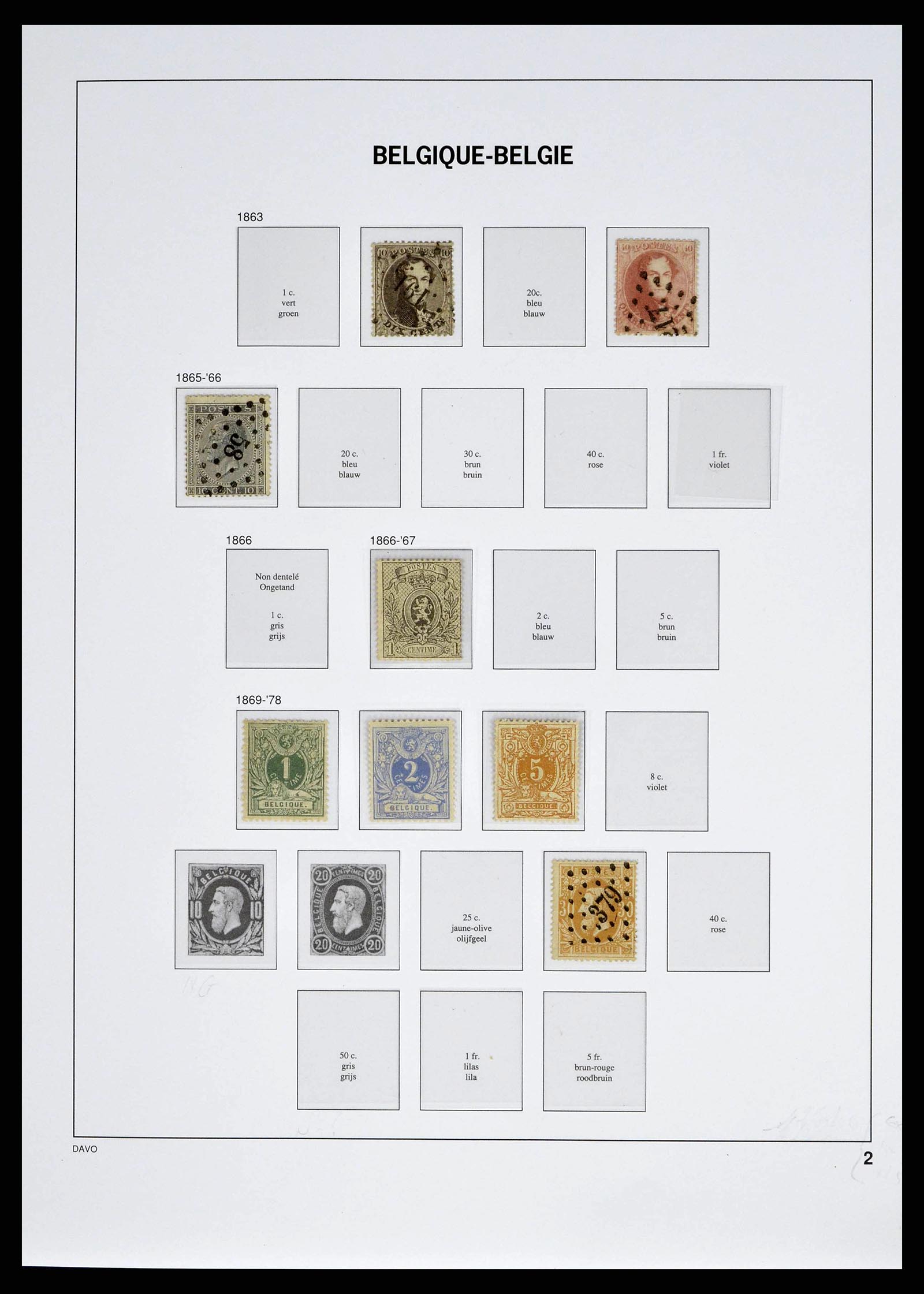 38525 0108 - Postzegelverzameling 38525 België 1911-1961.