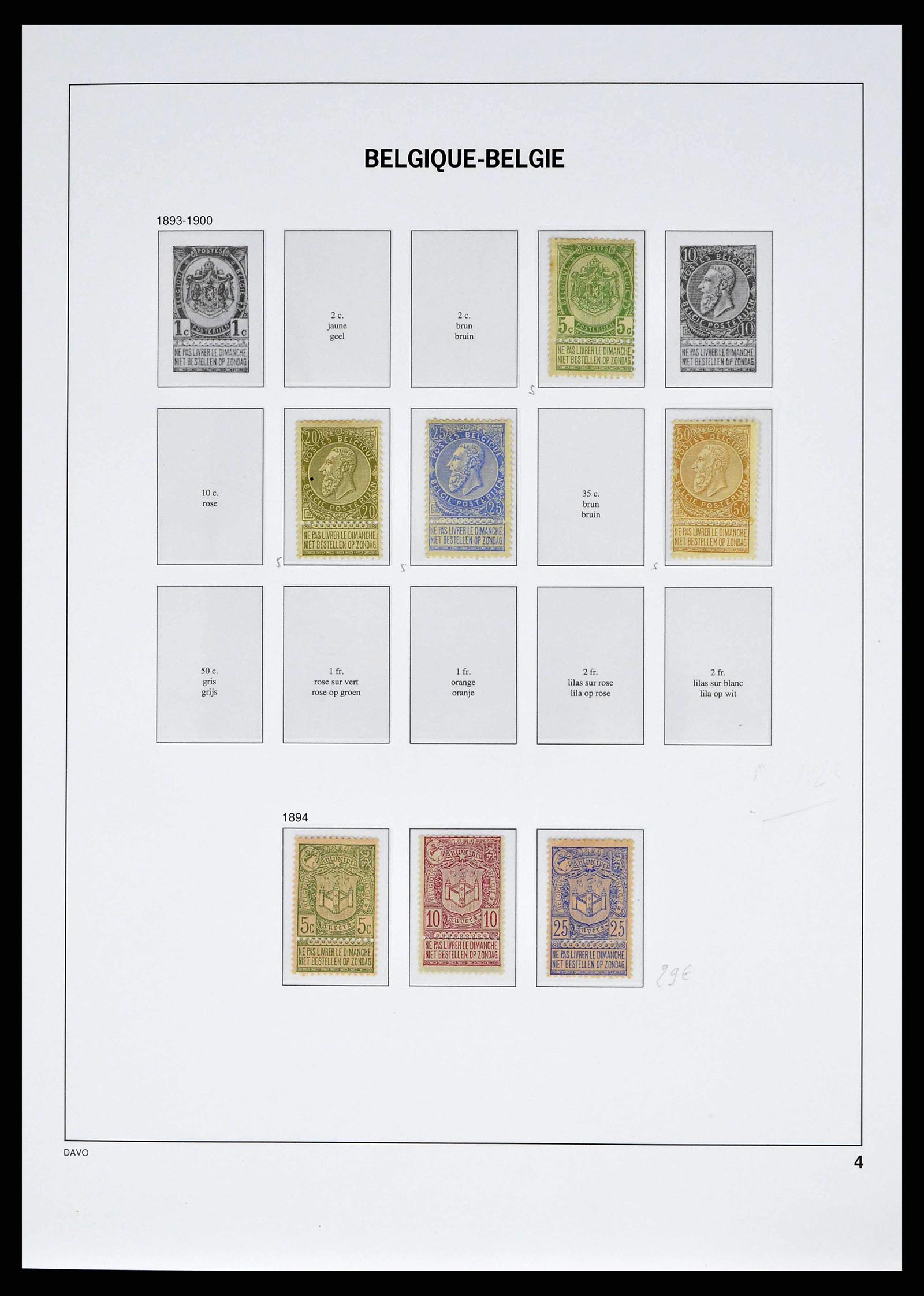 38525 0110 - Postzegelverzameling 38525 België 1911-1961.