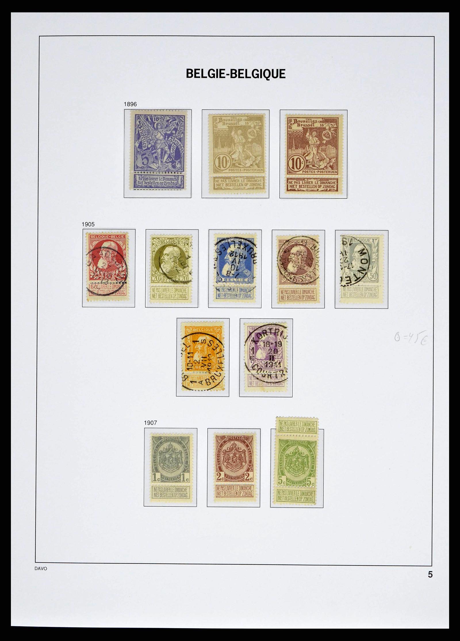 38525 0111 - Postzegelverzameling 38525 België 1911-1961.