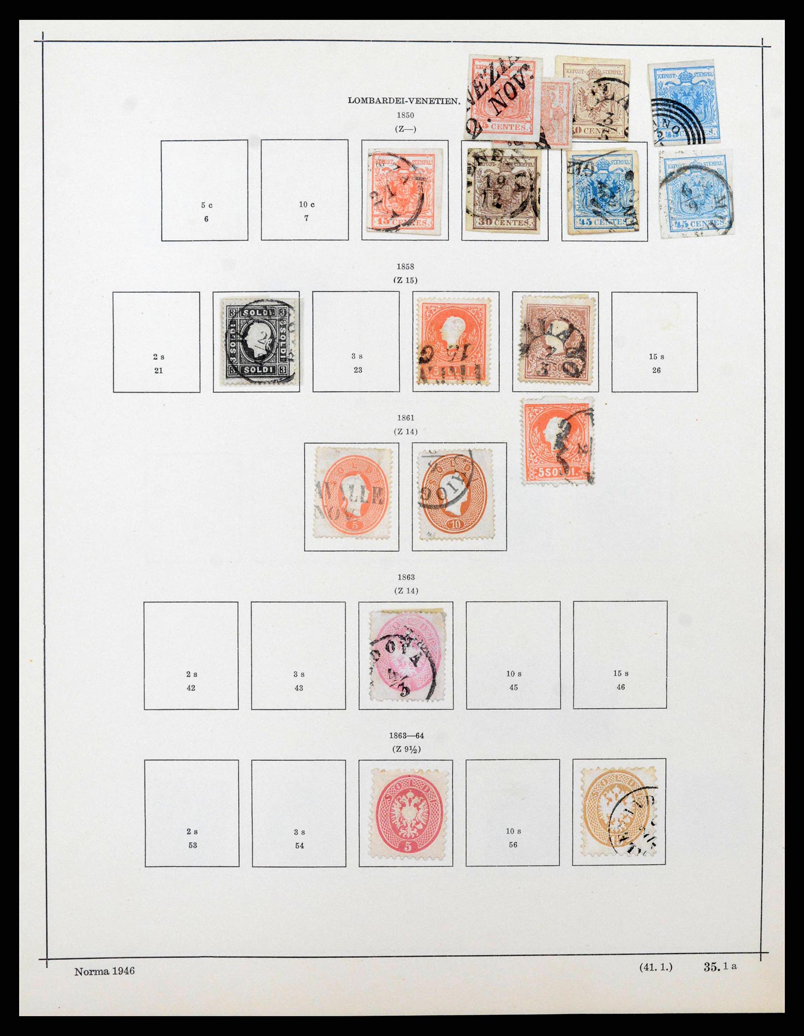 38527 0002 - Postzegelverzameling 38527 Oostenrijk en gebieden 1850-1953.