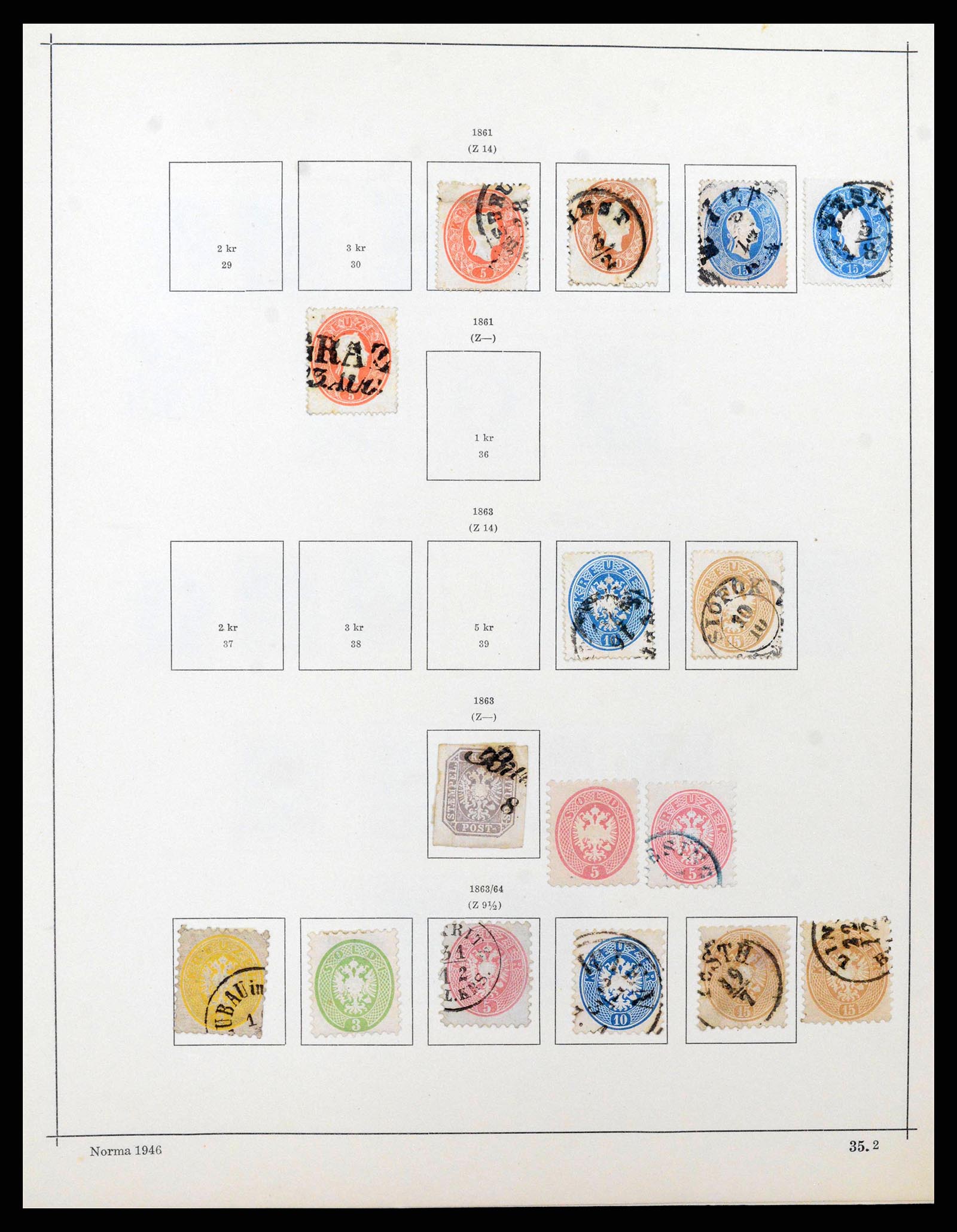 38527 0003 - Postzegelverzameling 38527 Oostenrijk en gebieden 1850-1953.