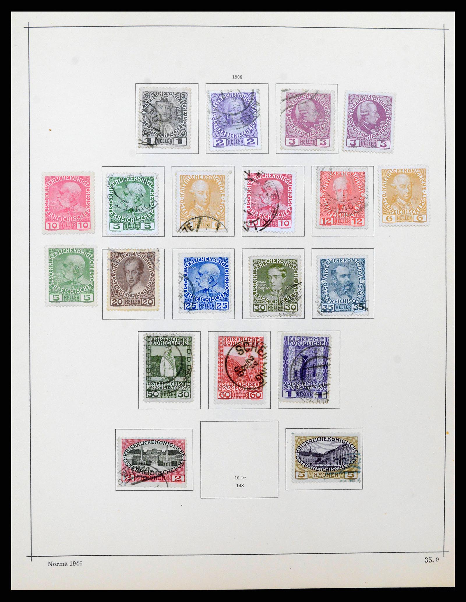 38527 0011 - Postzegelverzameling 38527 Oostenrijk en gebieden 1850-1953.