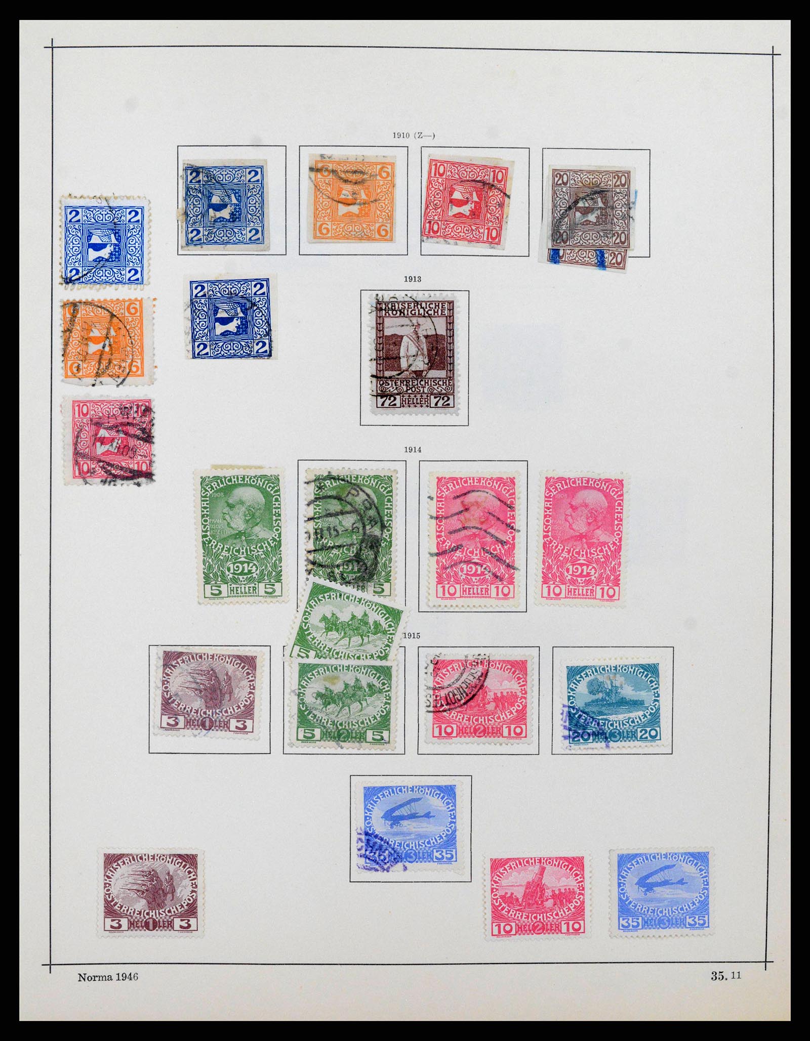 38527 0014 - Postzegelverzameling 38527 Oostenrijk en gebieden 1850-1953.