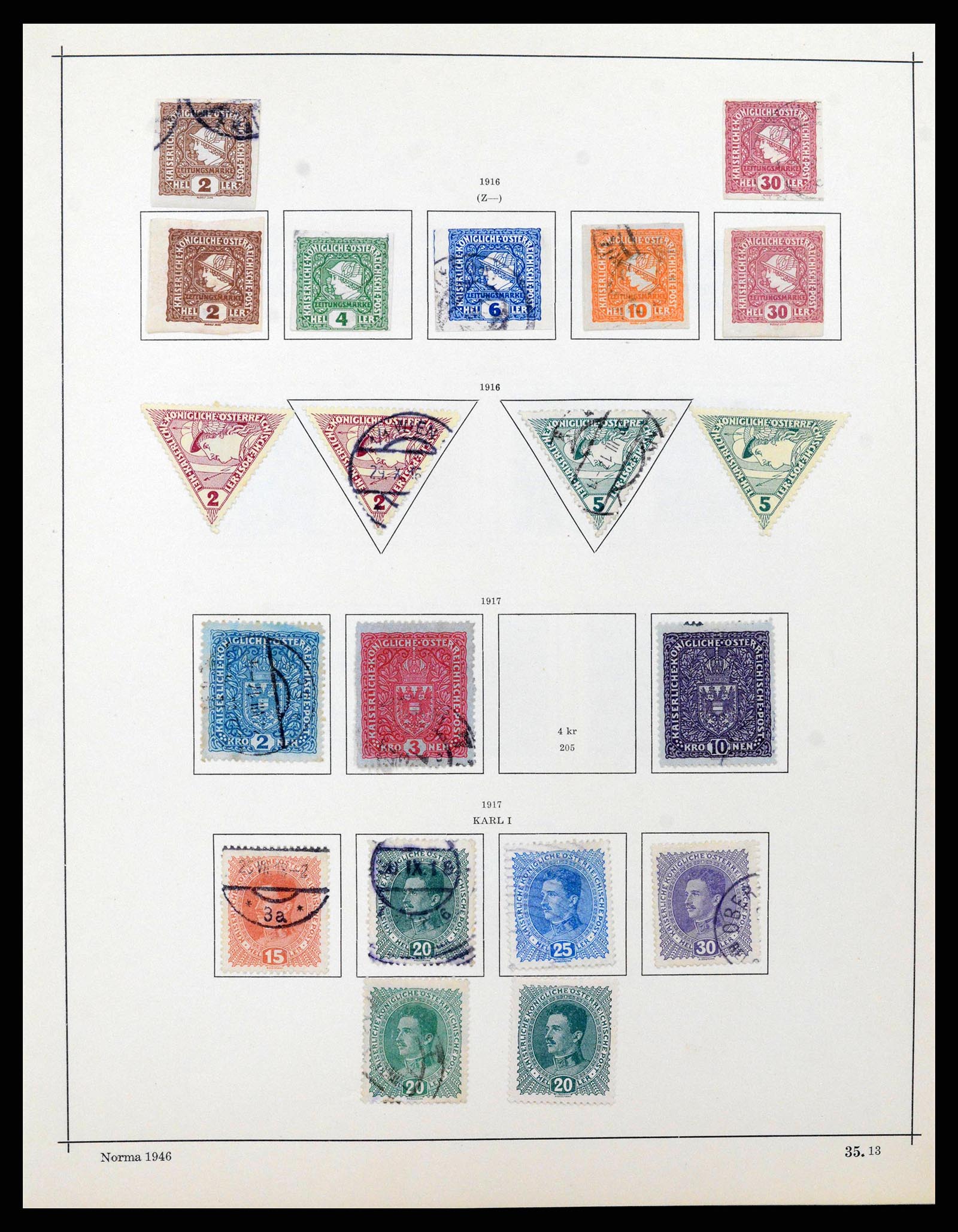 38527 0017 - Postzegelverzameling 38527 Oostenrijk en gebieden 1850-1953.
