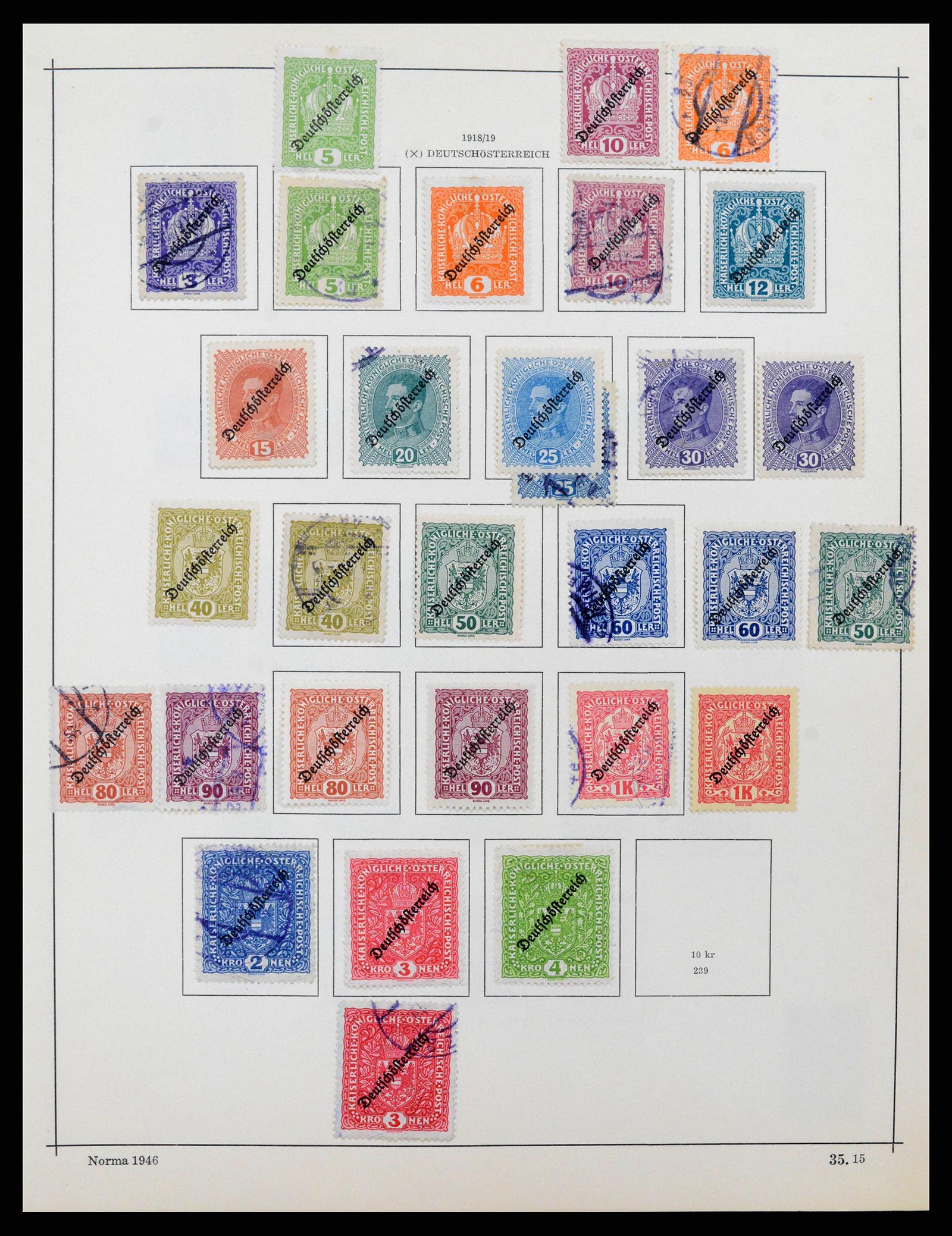 38527 0019 - Postzegelverzameling 38527 Oostenrijk en gebieden 1850-1953.