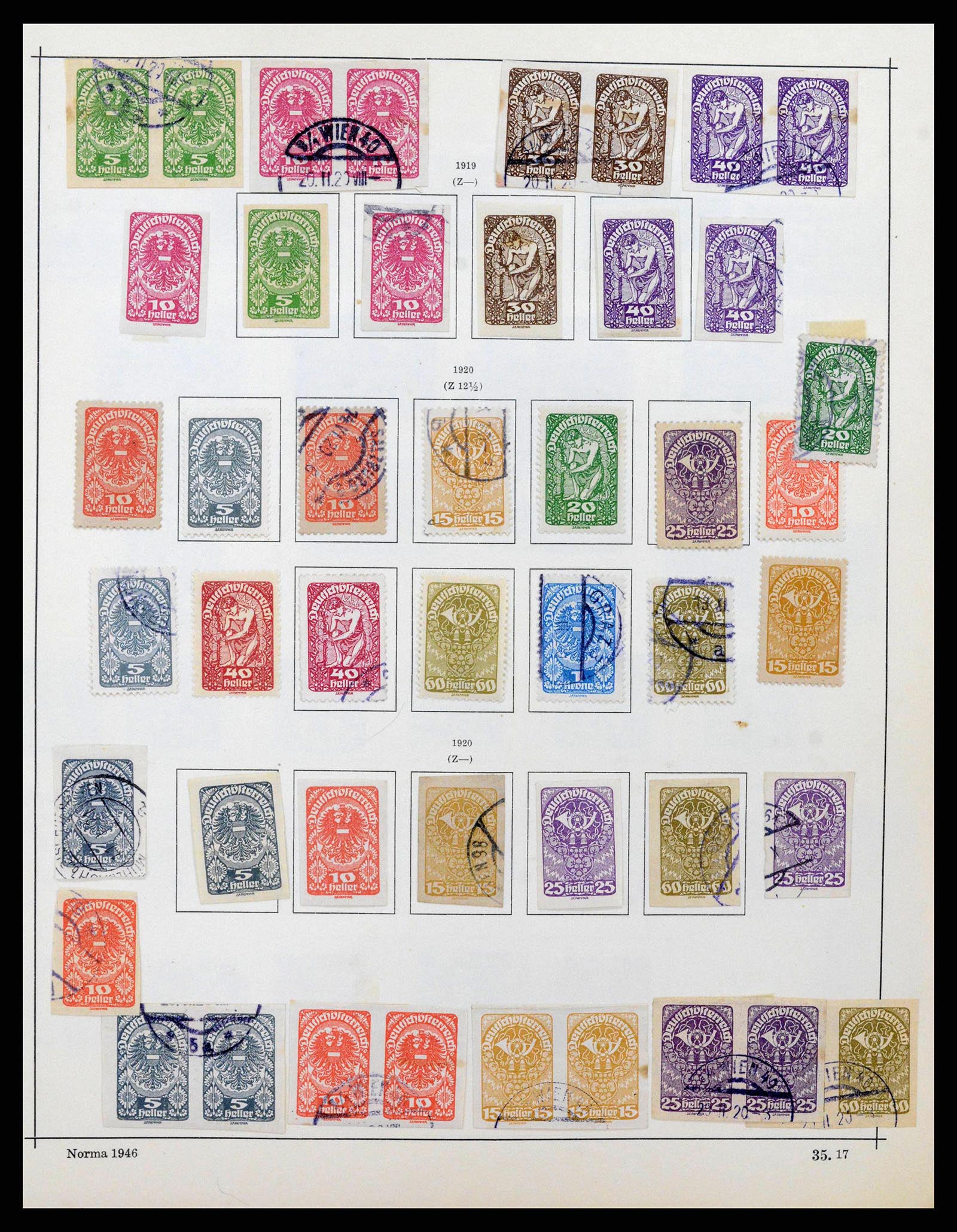 38527 0021 - Postzegelverzameling 38527 Oostenrijk en gebieden 1850-1953.