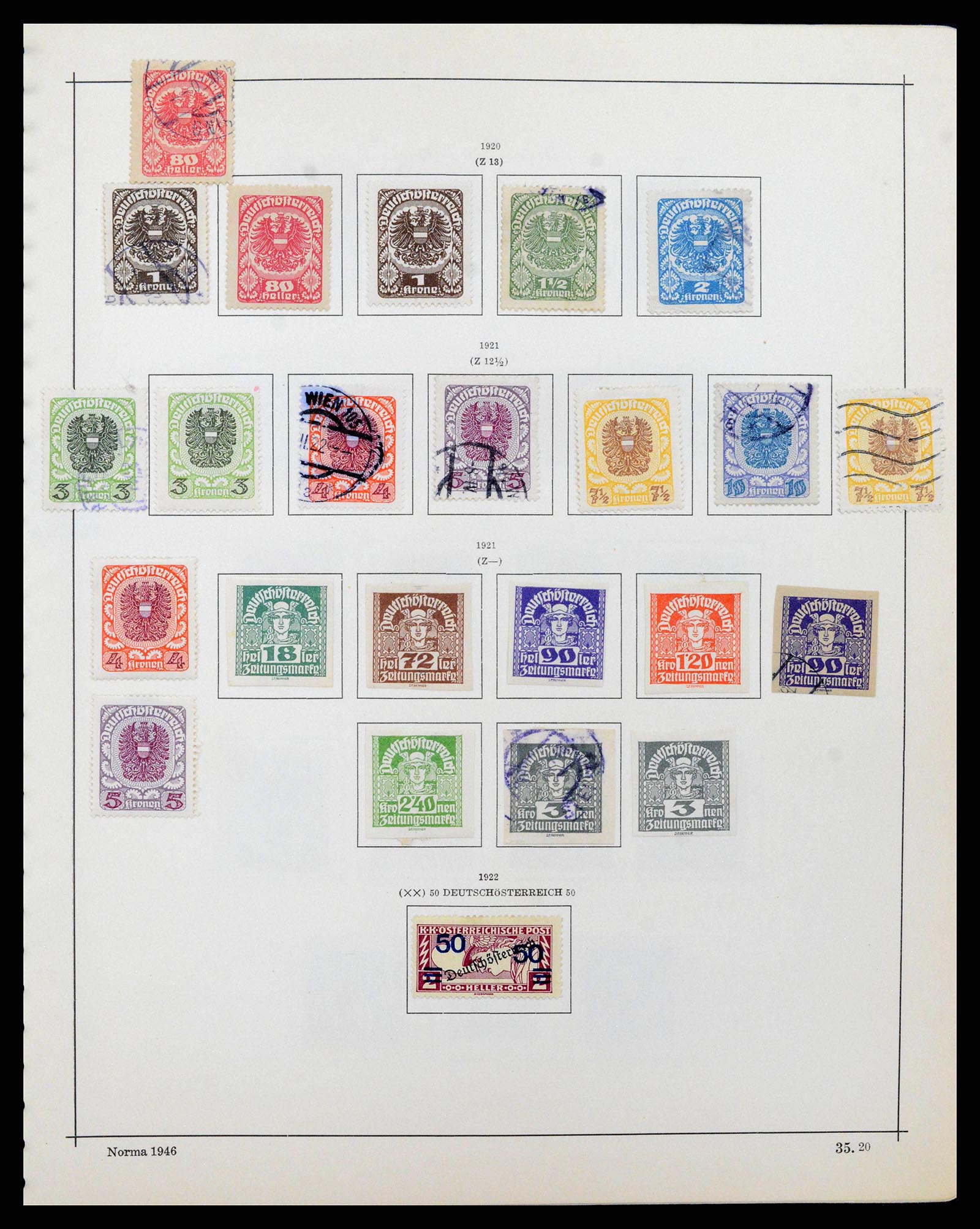 38527 0024 - Postzegelverzameling 38527 Oostenrijk en gebieden 1850-1953.