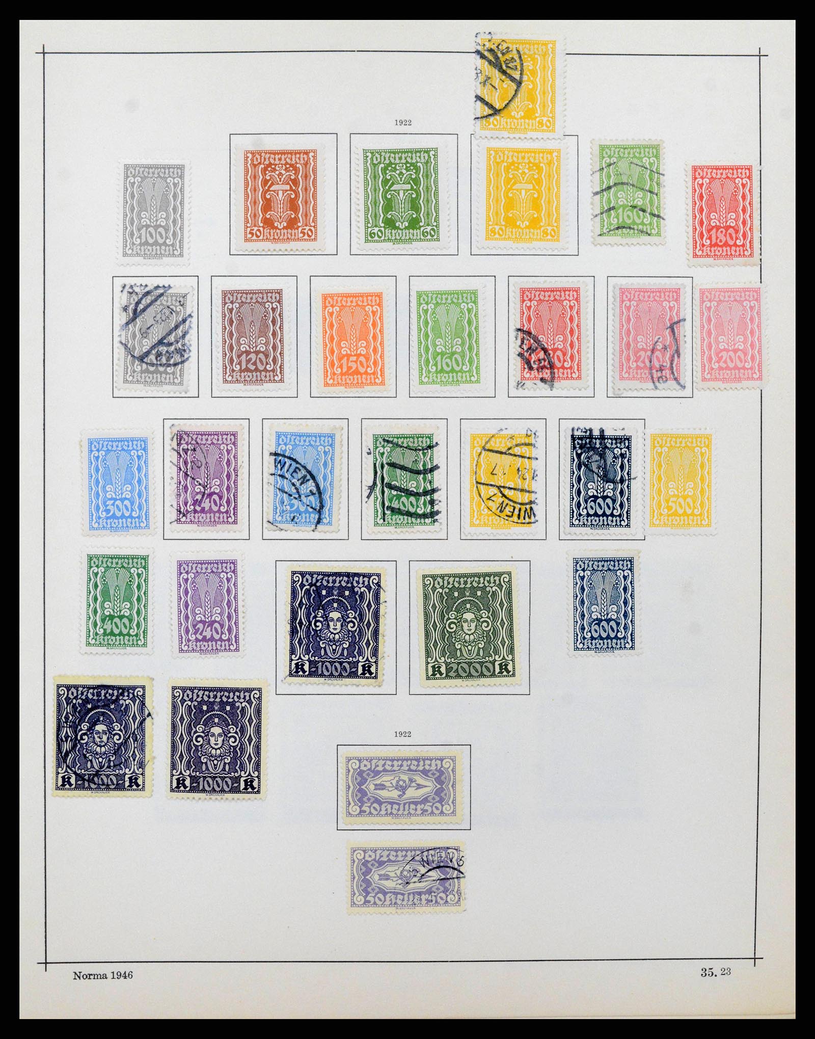 38527 0028 - Postzegelverzameling 38527 Oostenrijk en gebieden 1850-1953.