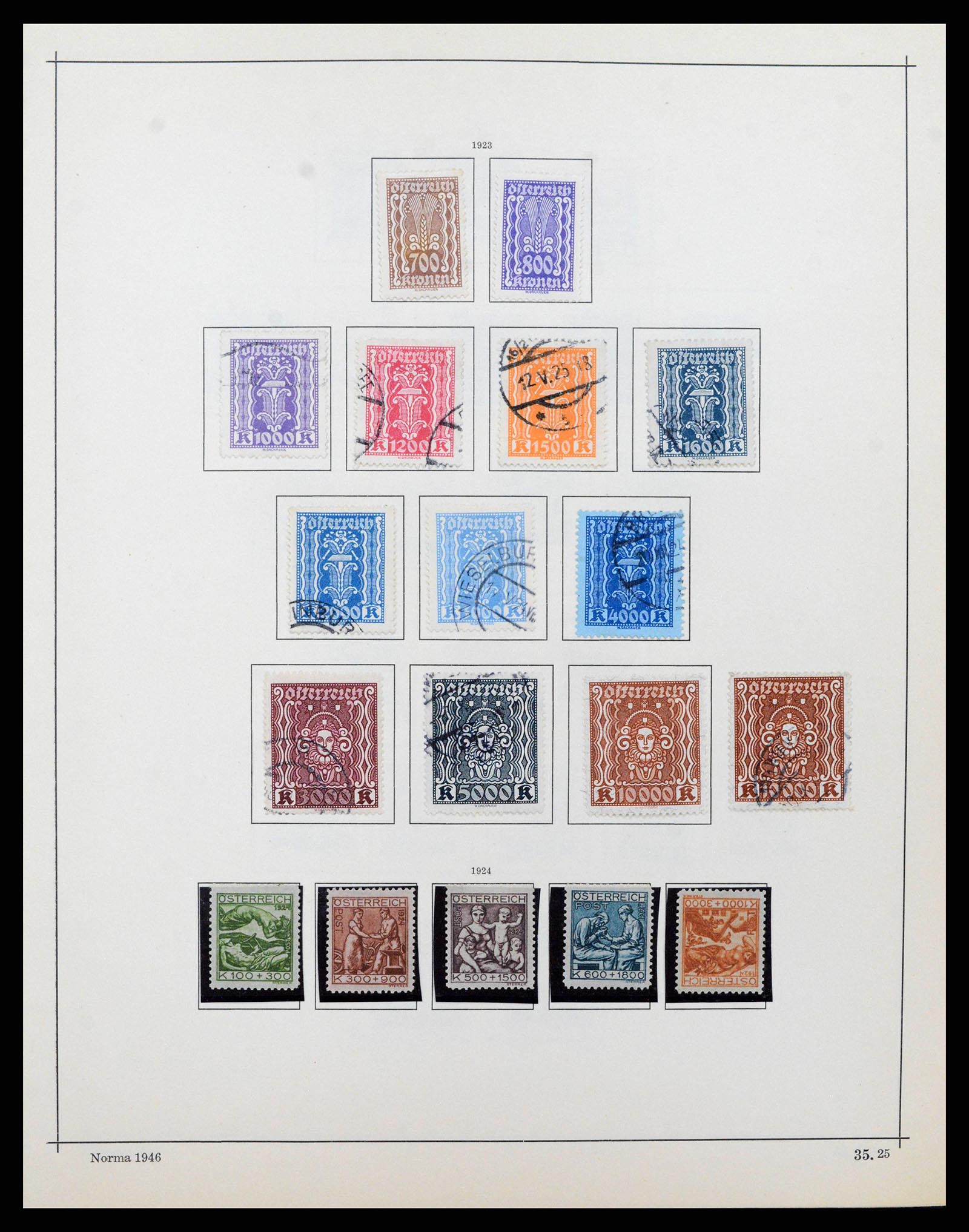 38527 0030 - Postzegelverzameling 38527 Oostenrijk en gebieden 1850-1953.