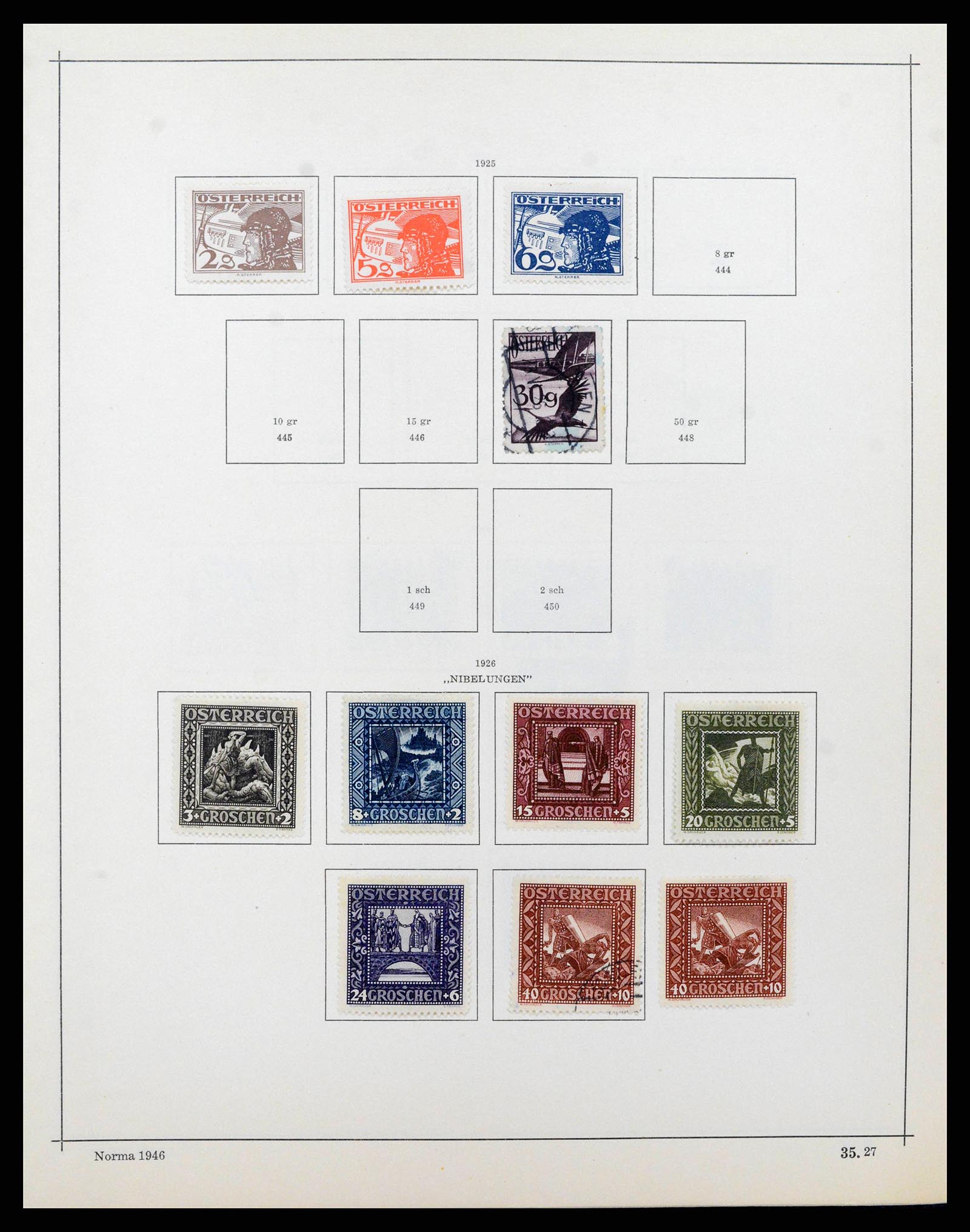 38527 0032 - Postzegelverzameling 38527 Oostenrijk en gebieden 1850-1953.