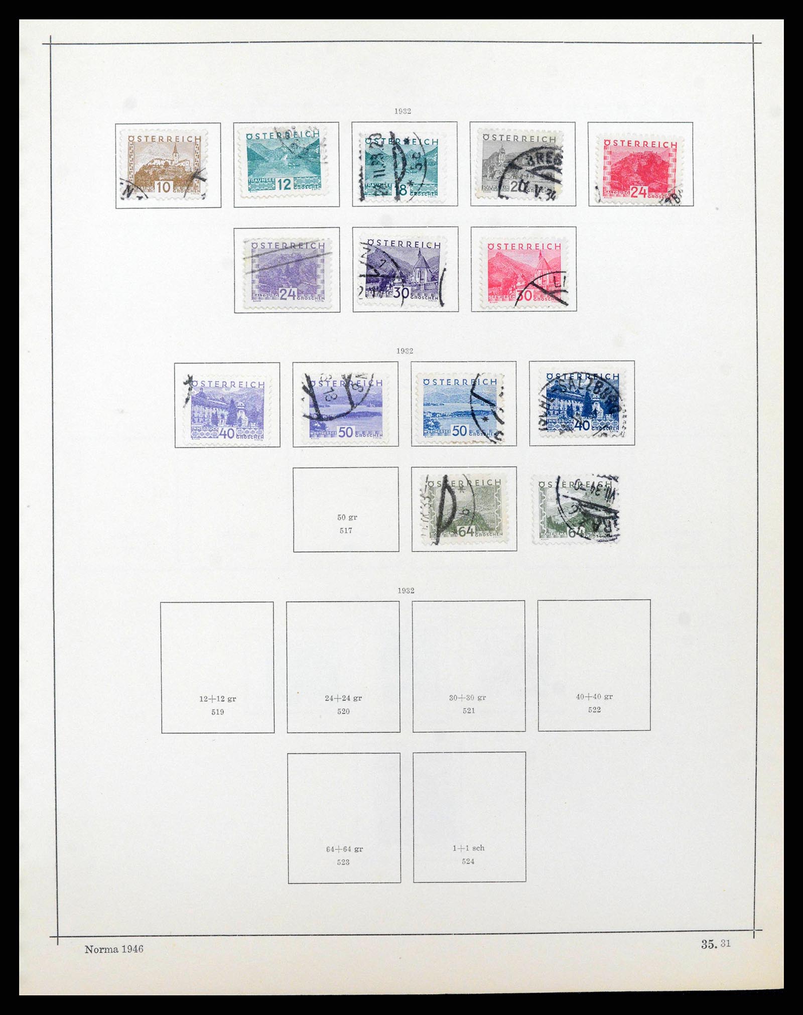 38527 0035 - Postzegelverzameling 38527 Oostenrijk en gebieden 1850-1953.