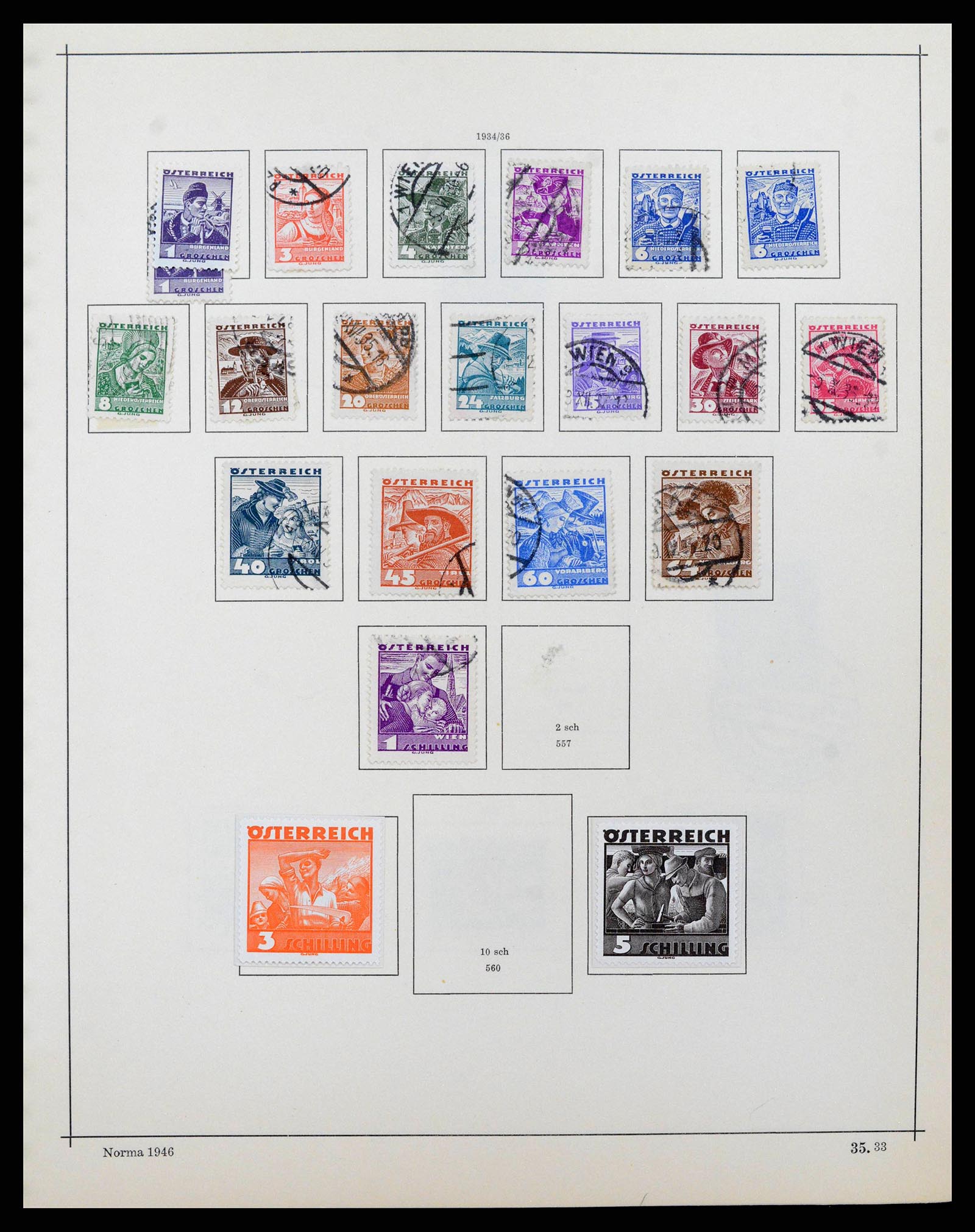 38527 0037 - Postzegelverzameling 38527 Oostenrijk en gebieden 1850-1953.