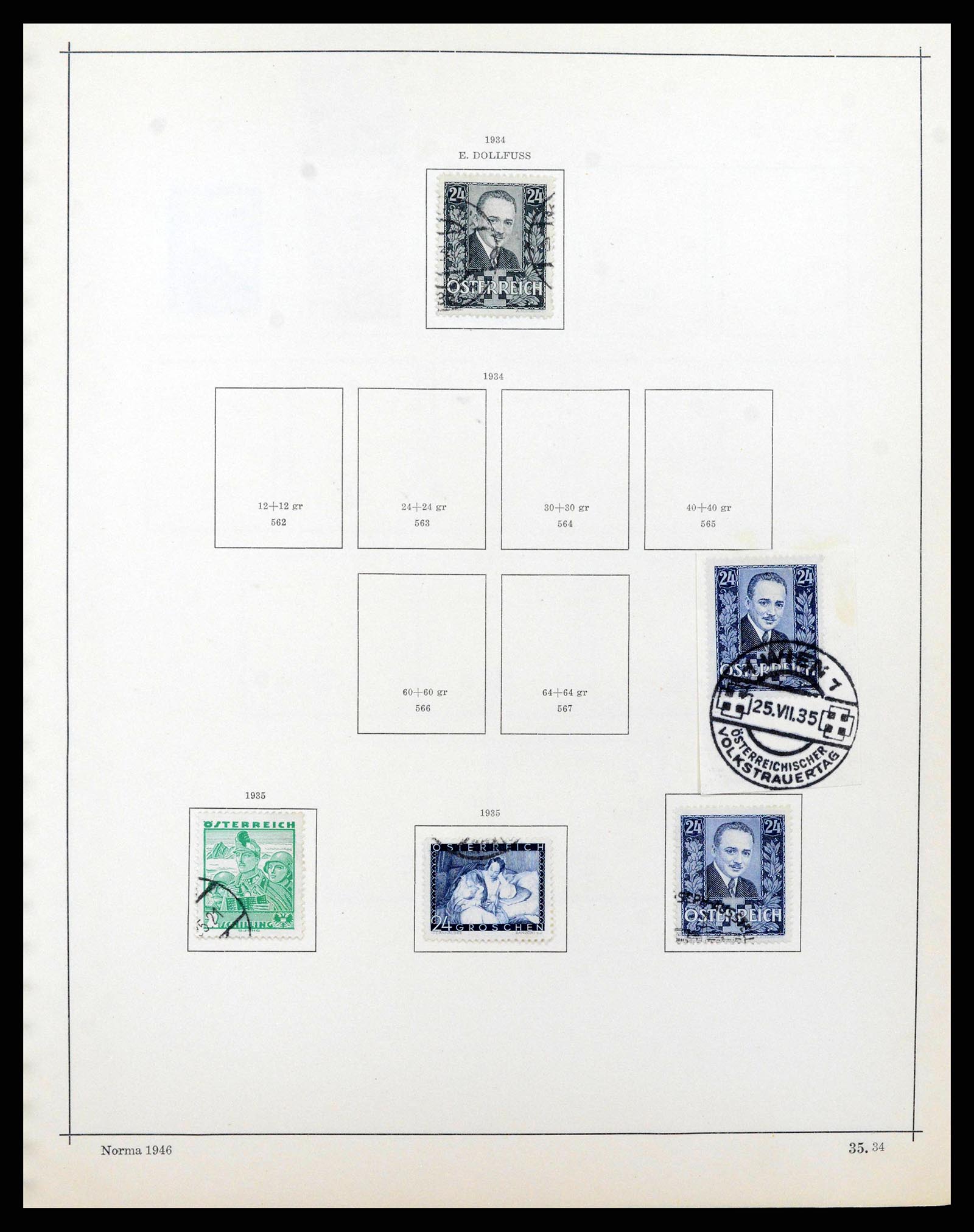38527 0038 - Postzegelverzameling 38527 Oostenrijk en gebieden 1850-1953.