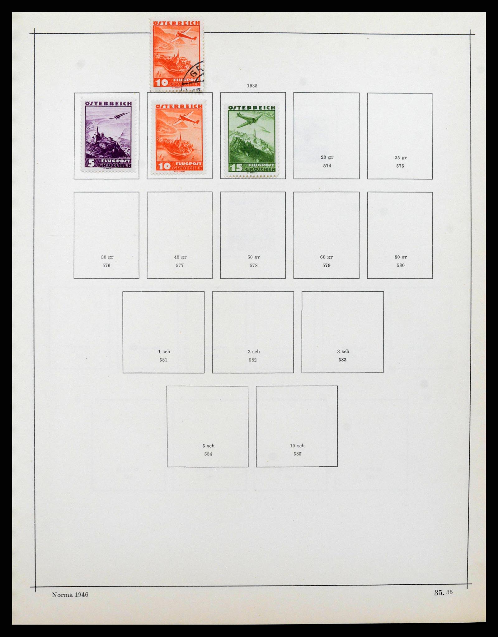 38527 0039 - Postzegelverzameling 38527 Oostenrijk en gebieden 1850-1953.