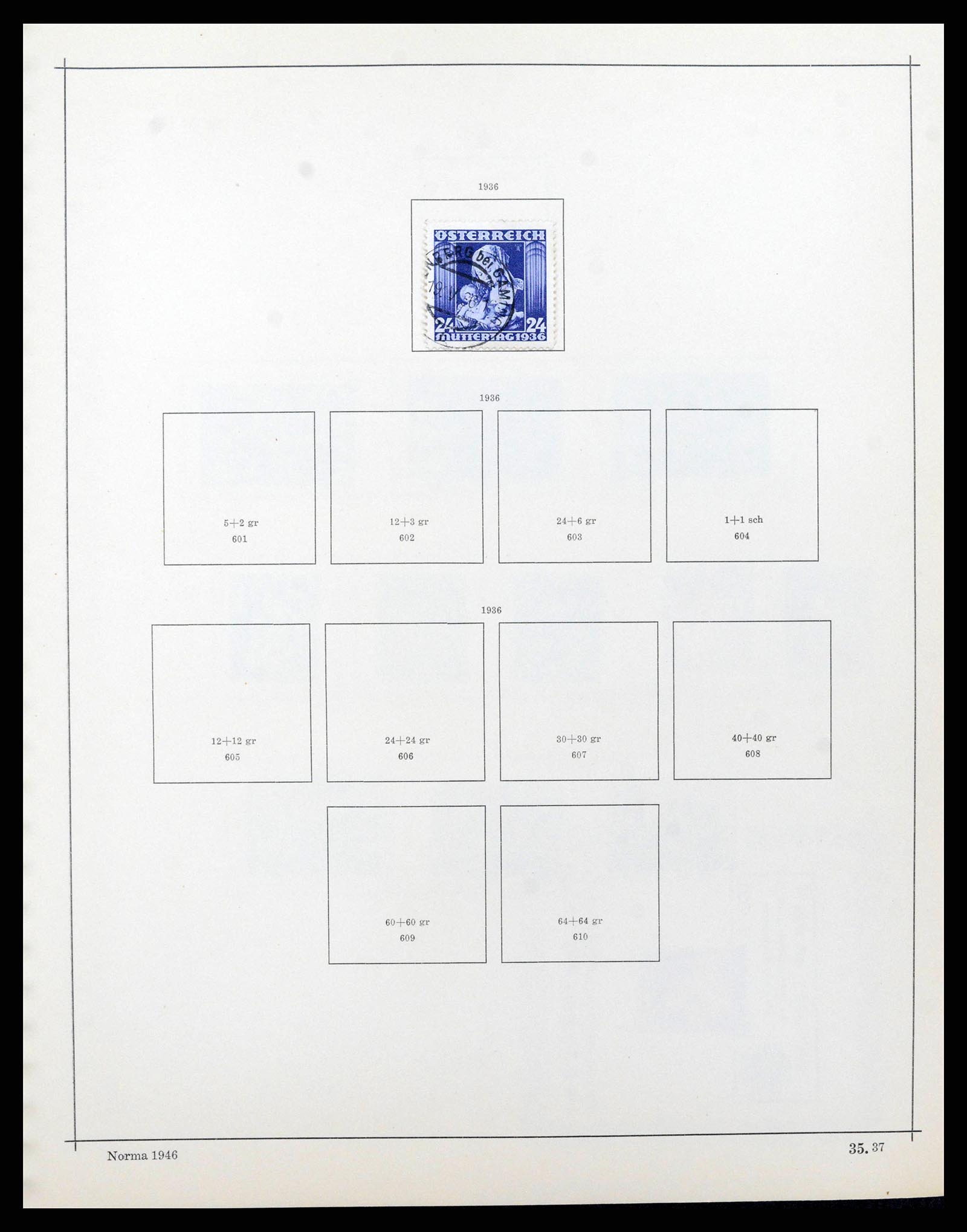 38527 0041 - Postzegelverzameling 38527 Oostenrijk en gebieden 1850-1953.