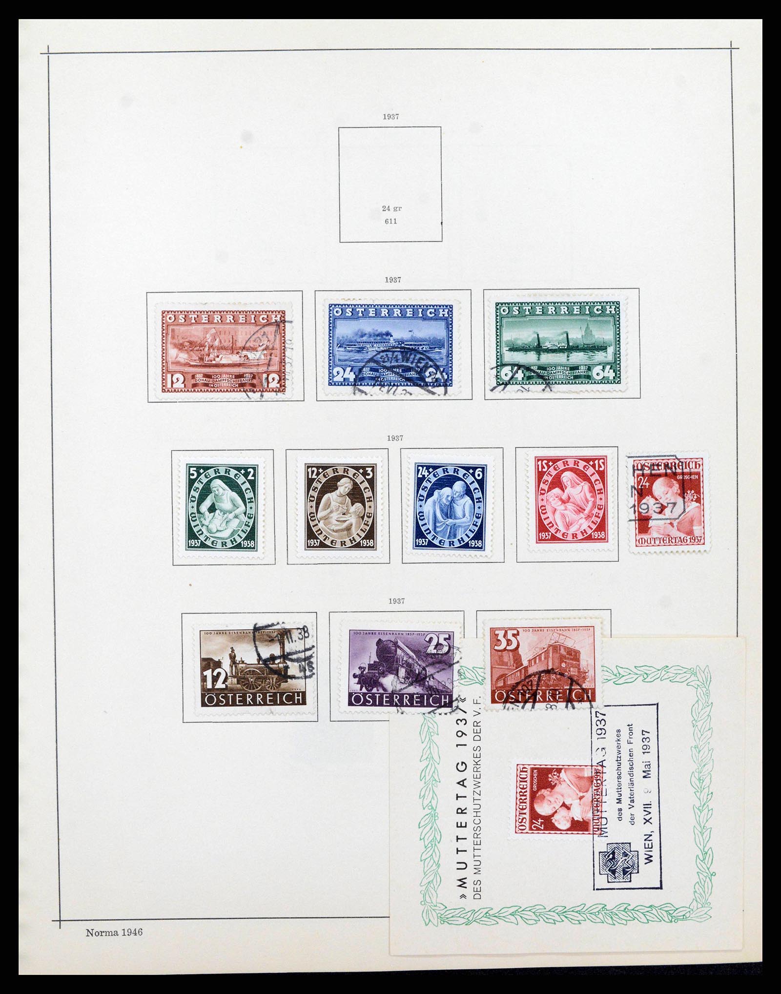 38527 0042 - Stamp collection 38527 Austria and territories 1850-1953.