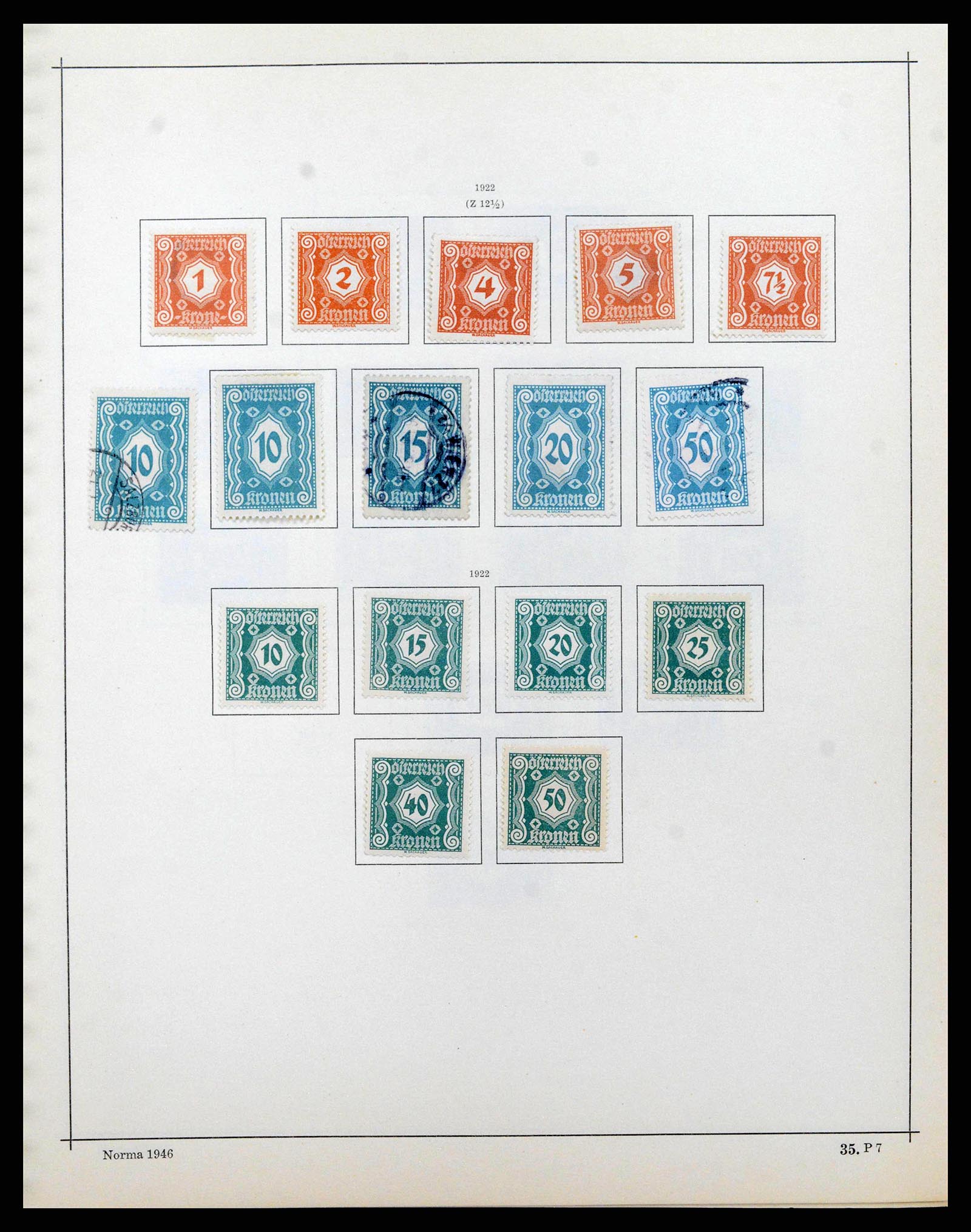 38527 0052 - Postzegelverzameling 38527 Oostenrijk en gebieden 1850-1953.