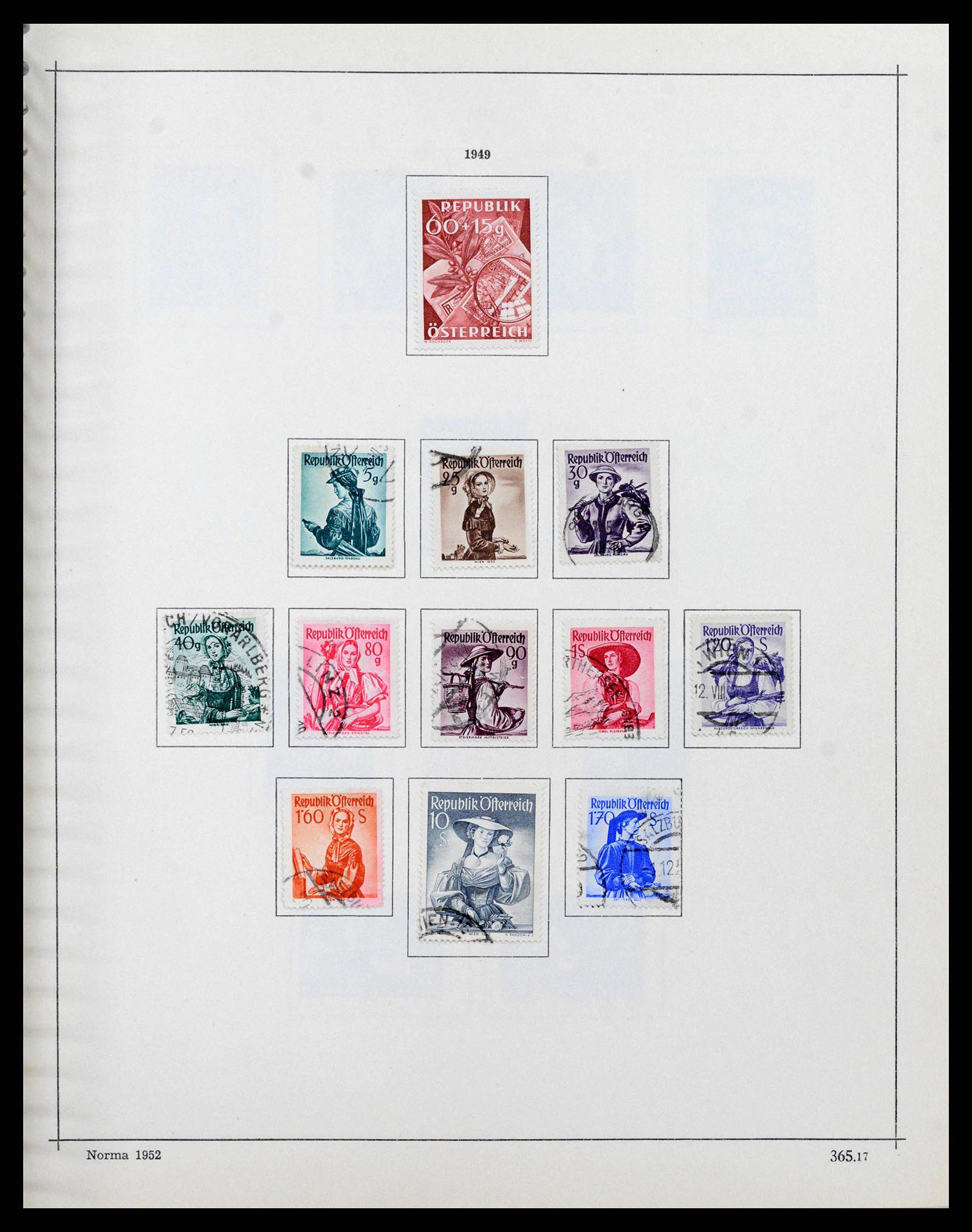 38527 0101 - Stamp collection 38527 Austria and territories 1850-1953.