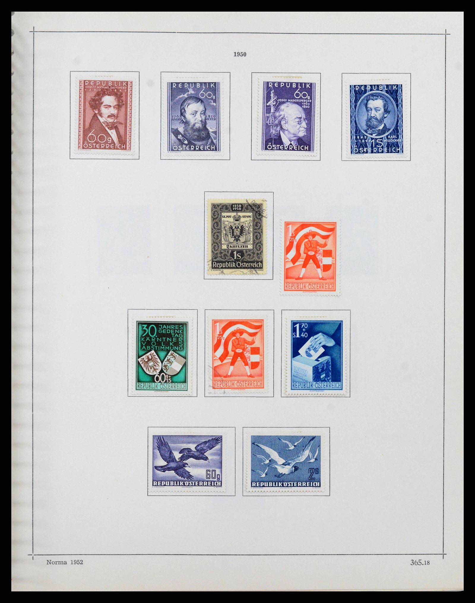 38527 0102 - Stamp collection 38527 Austria and territories 1850-1953.