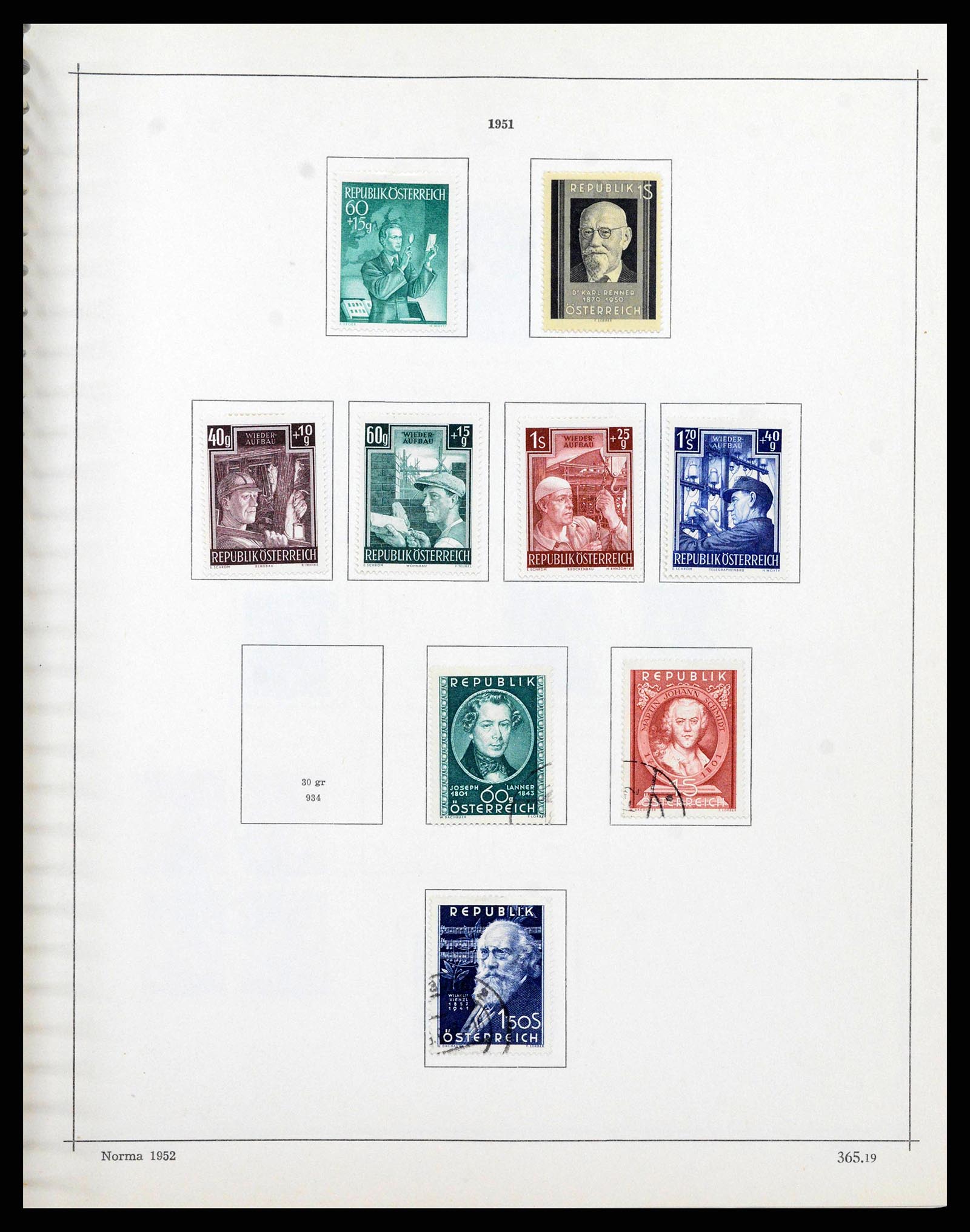 38527 0103 - Stamp collection 38527 Austria and territories 1850-1953.