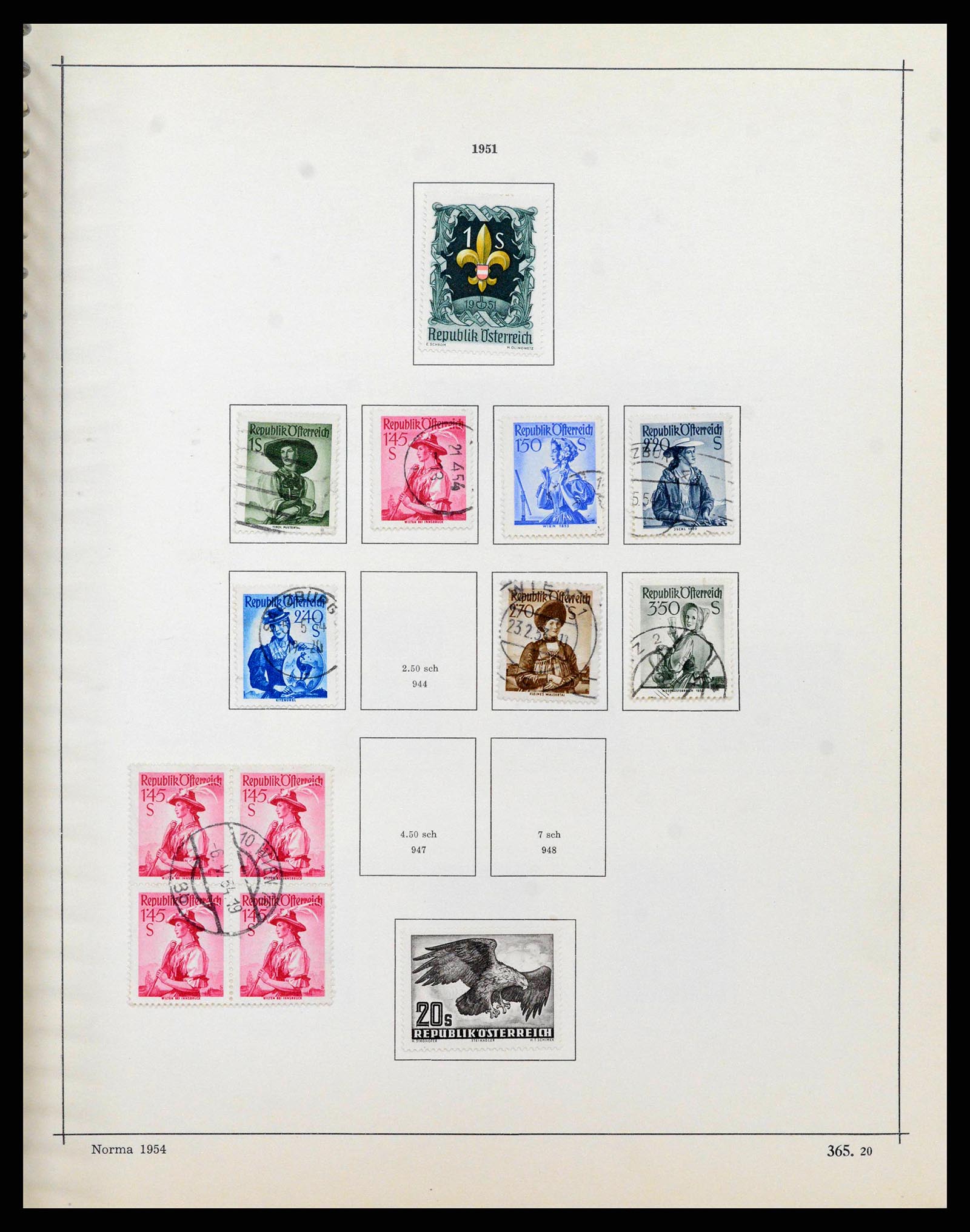 38527 0104 - Stamp collection 38527 Austria and territories 1850-1953.