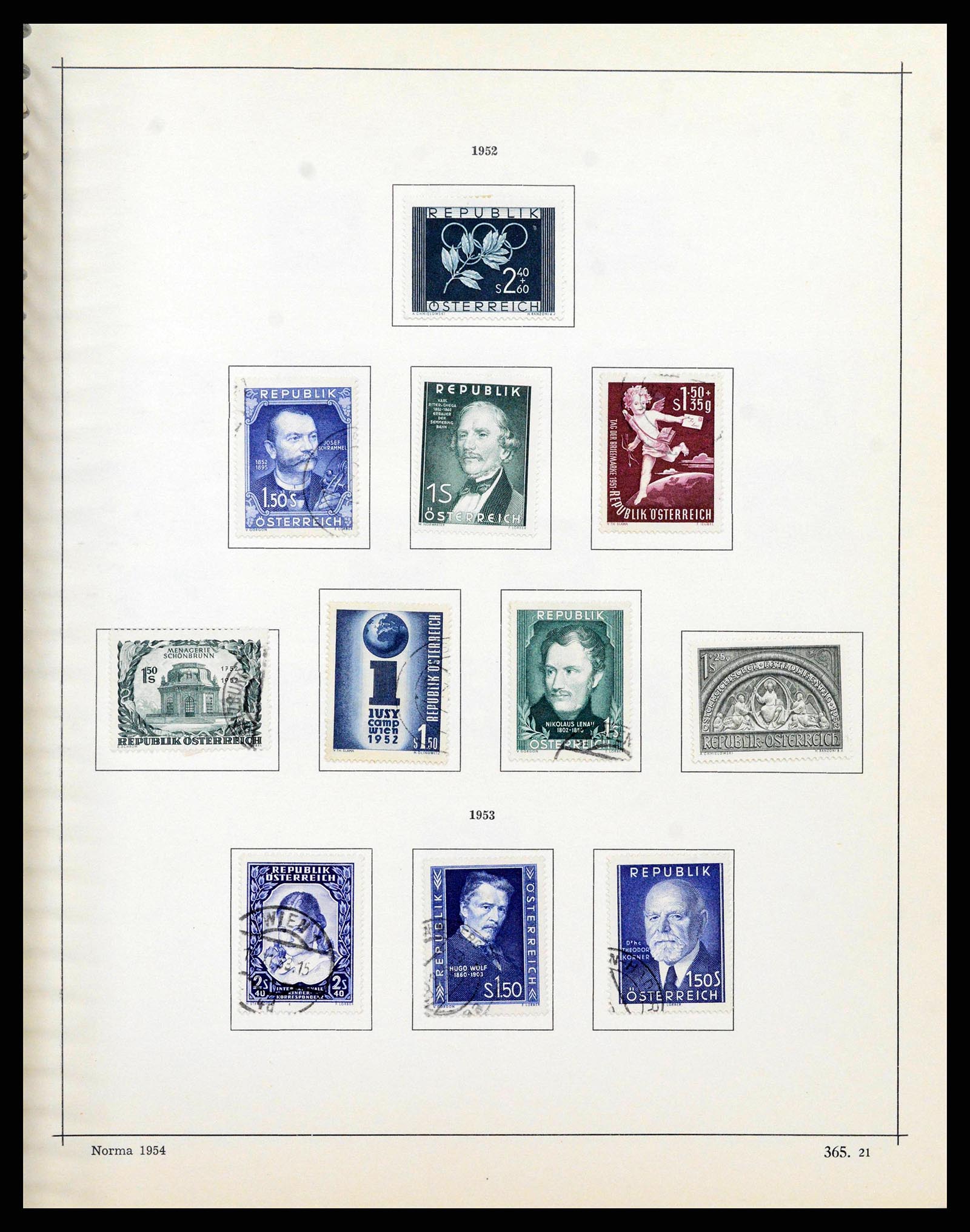 38527 0105 - Stamp collection 38527 Austria and territories 1850-1953.