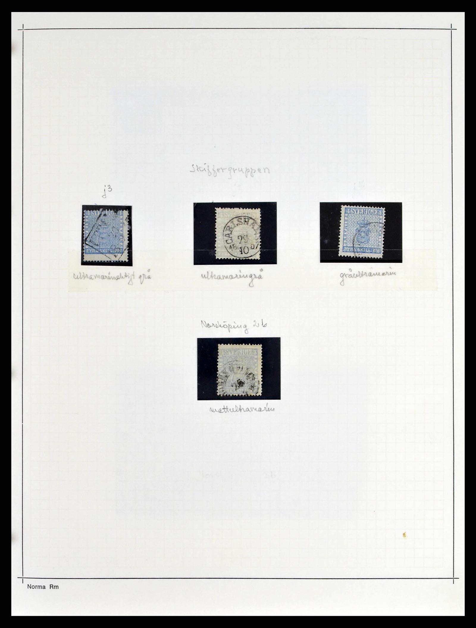38533 0002 - Postzegelverzameling 38533 Zweden 1855-1872.