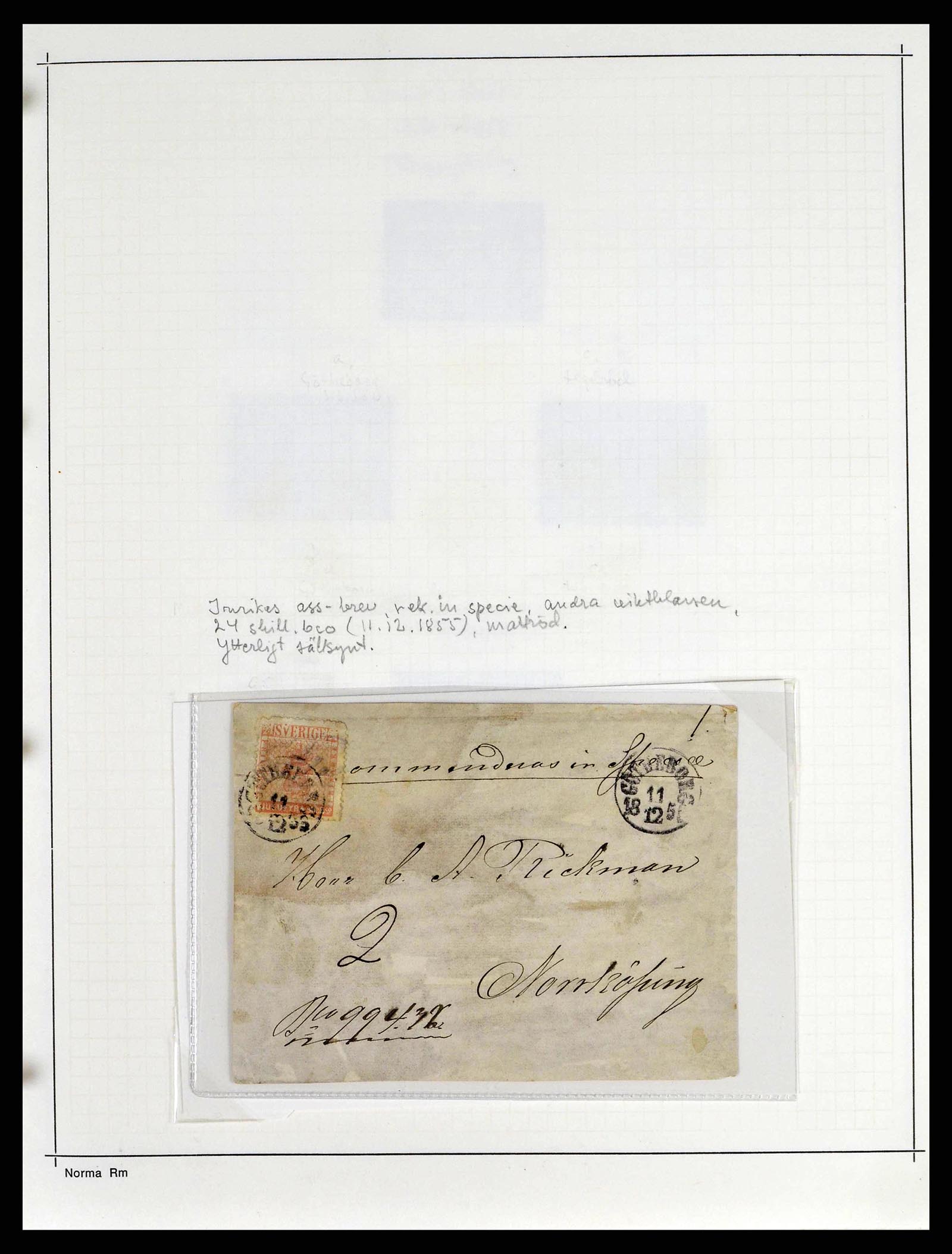 38533 0006 - Postzegelverzameling 38533 Zweden 1855-1872.