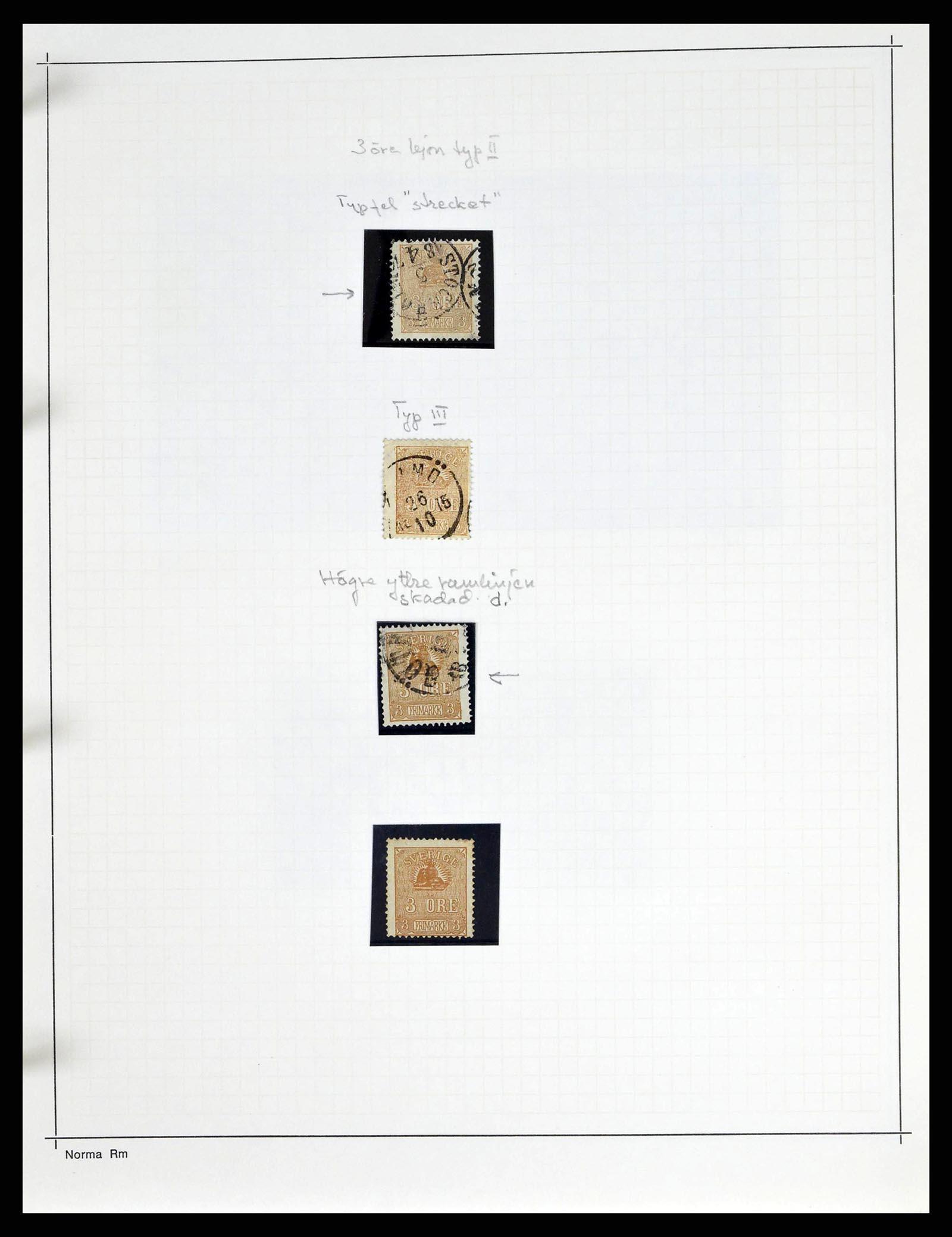 38533 0028 - Postzegelverzameling 38533 Zweden 1855-1872.