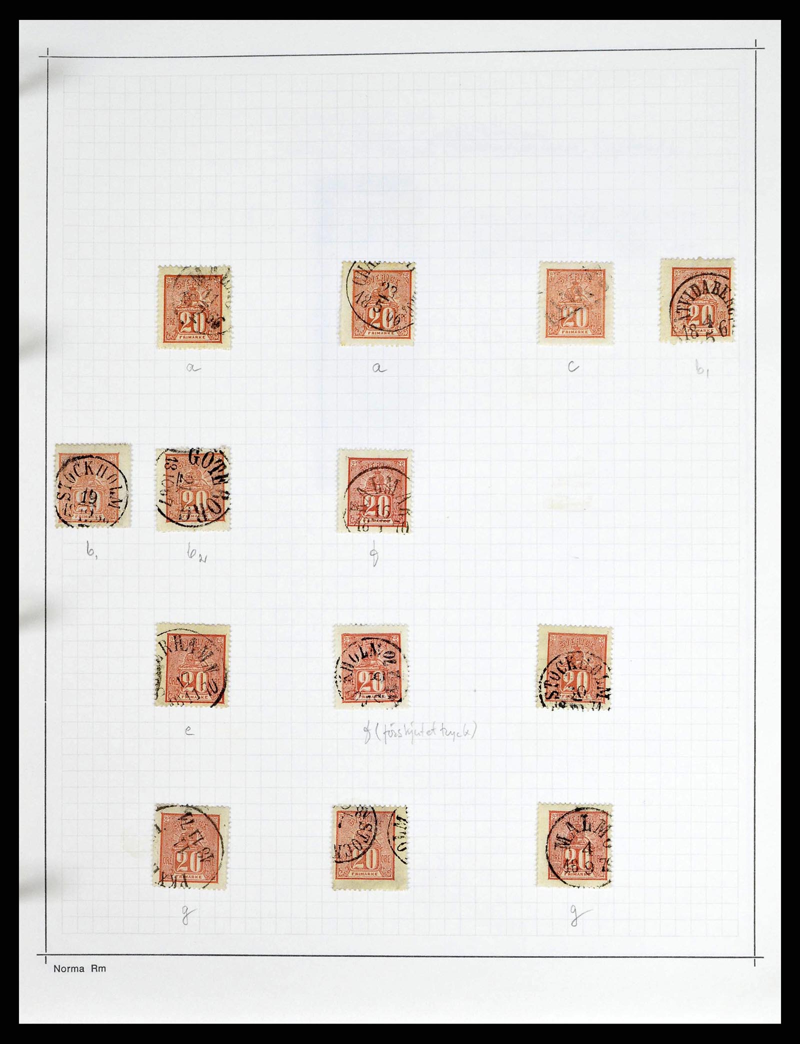 38533 0031 - Postzegelverzameling 38533 Zweden 1855-1872.