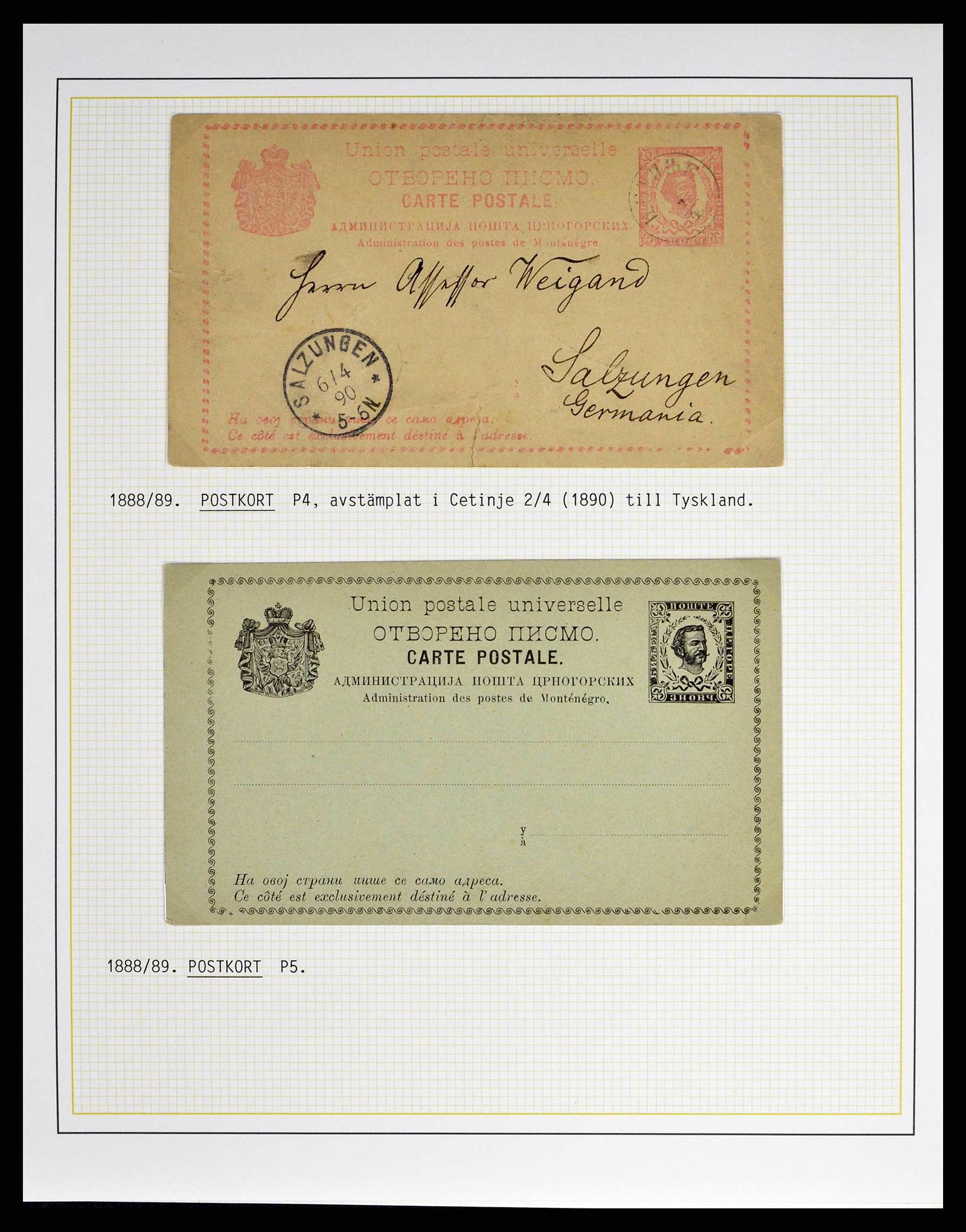 38534 0010 - Postzegelverzameling 38534 Montenegro 1874-1944.