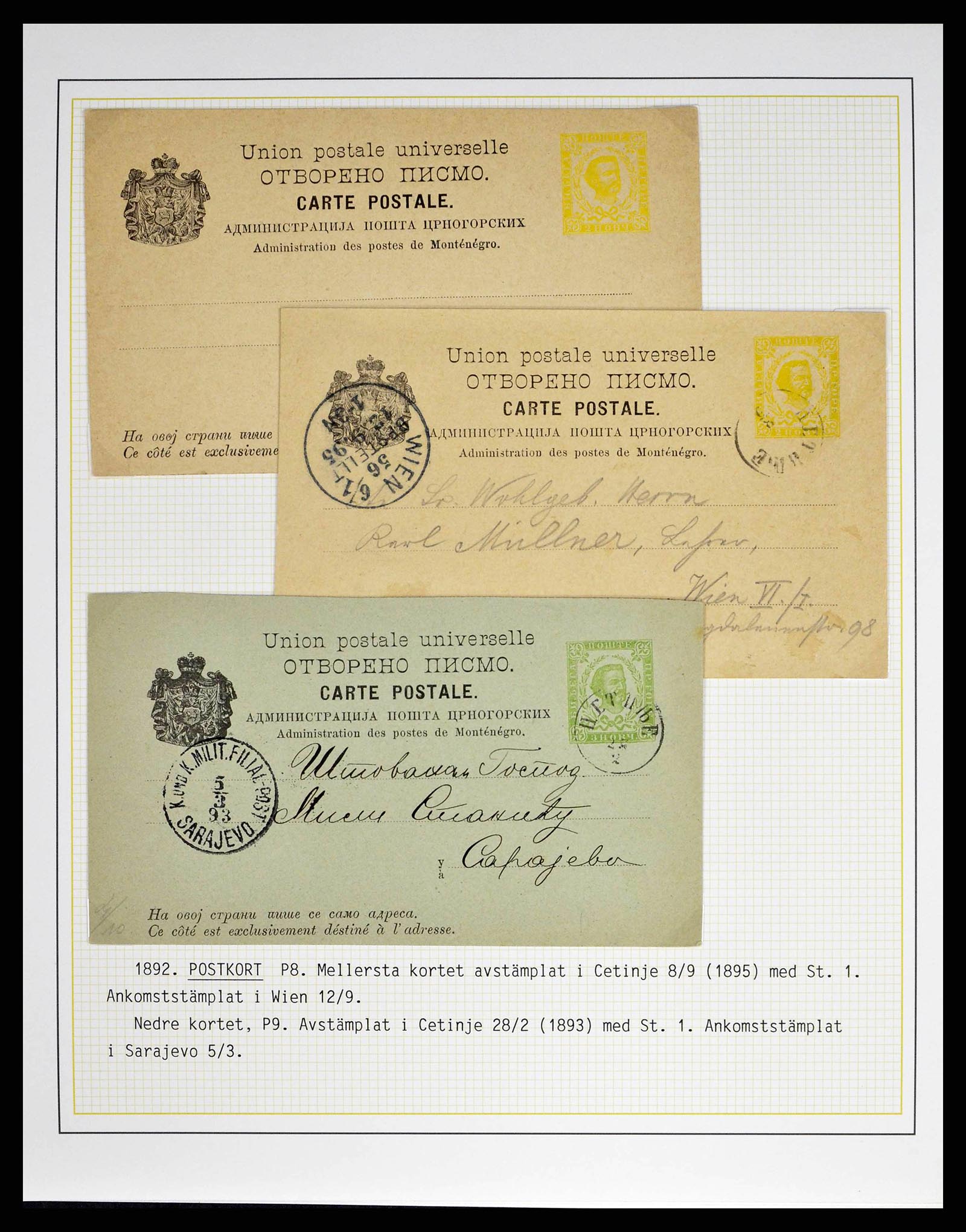 38534 0011 - Postzegelverzameling 38534 Montenegro 1874-1944.