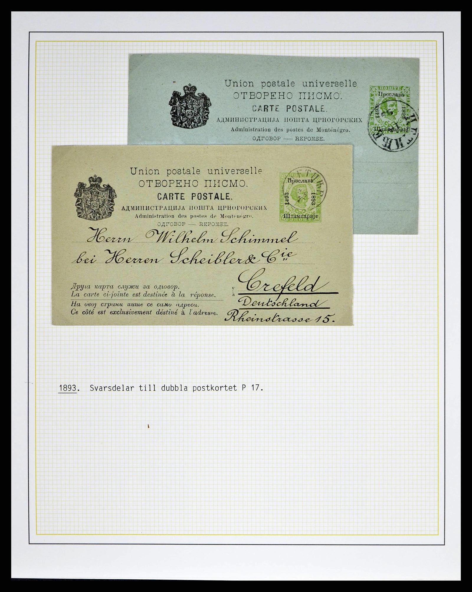 38534 0019 - Postzegelverzameling 38534 Montenegro 1874-1944.
