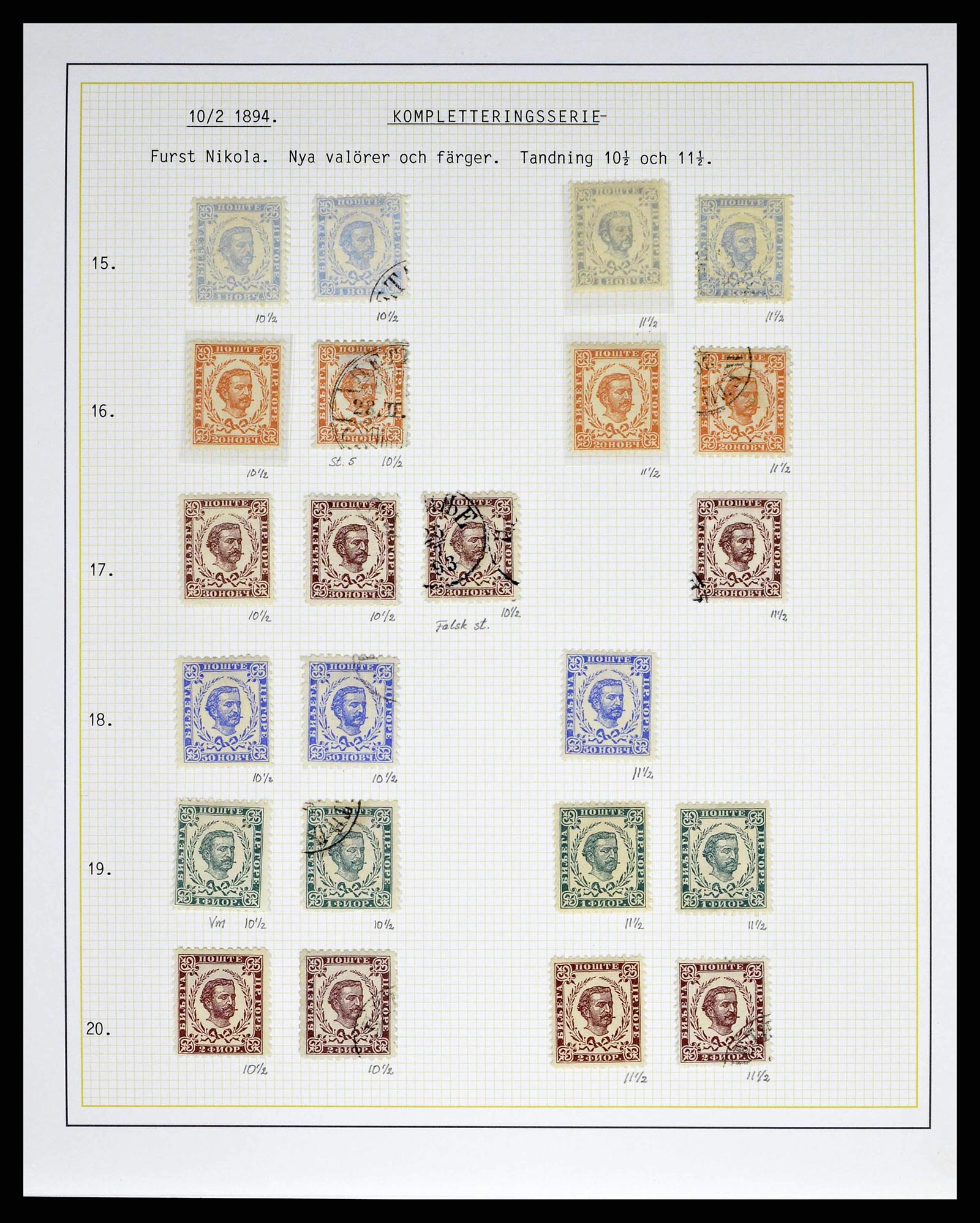 38534 0020 - Postzegelverzameling 38534 Montenegro 1874-1944.